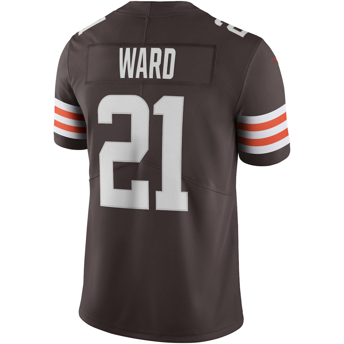Men's Denzel Ward Nike Browns Vapor Limited Jersey - Brown