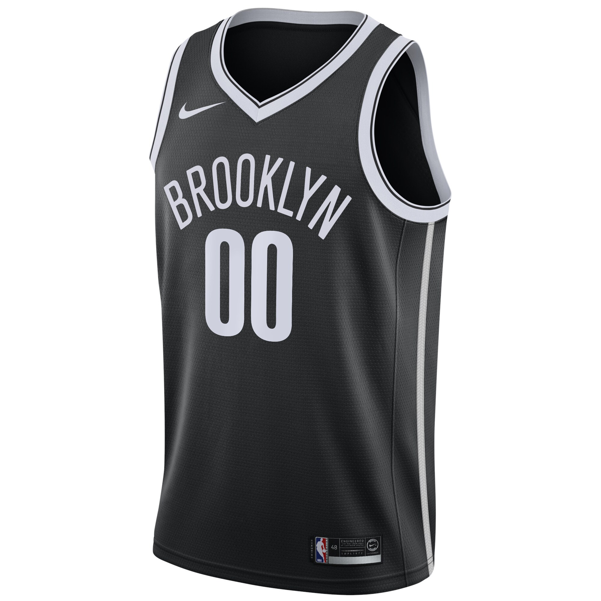 Brooklyn Nets Nike Swingman Custom Jersey Black - Icon Edition