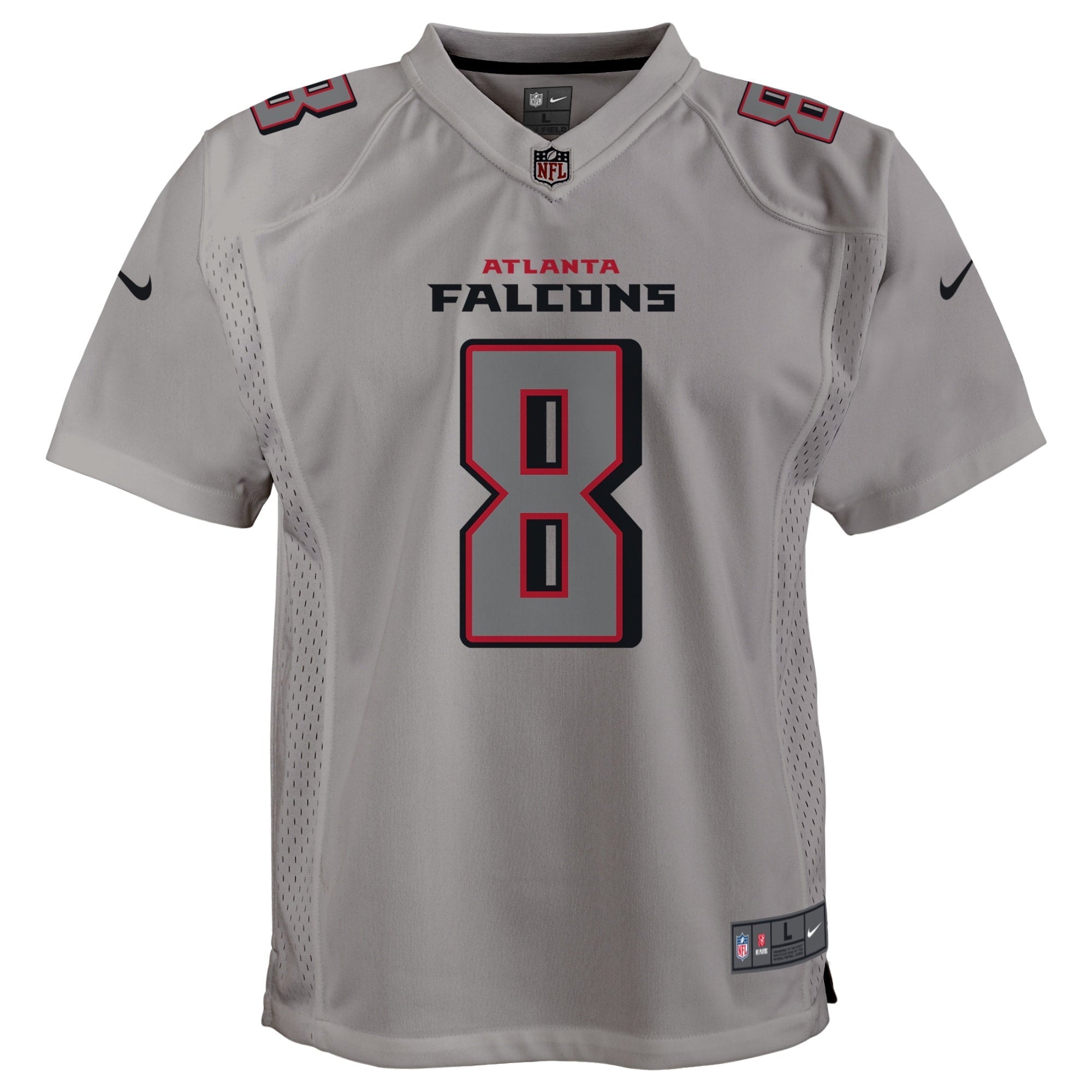Youth Nike Kyle Pitts Gray Atlanta Falcons Atmosphere Game Jersey