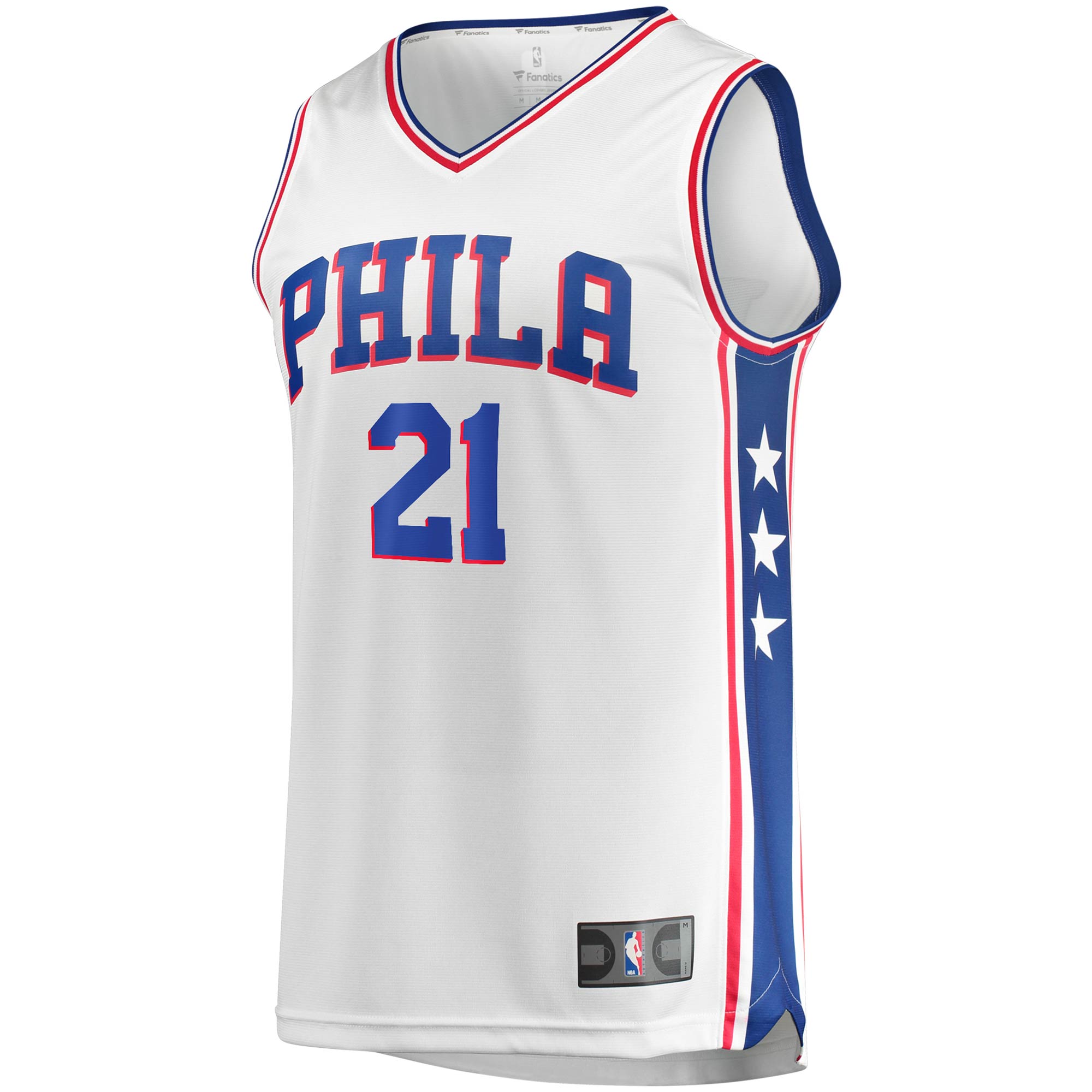 Joel Embiid Philadelphia 76ers Fanatics Branded Youth 2019/20 Fast Break Replica Player Jersey - Association Edition - White