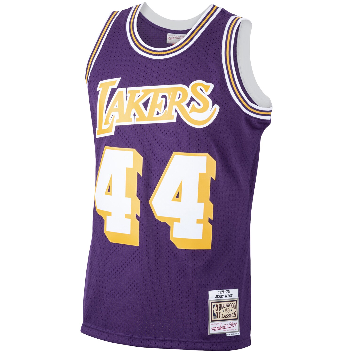 Jerry West Los Angeles Lakers Mitchell & Ness Hardwood Classics Swingman Jersey - Purple