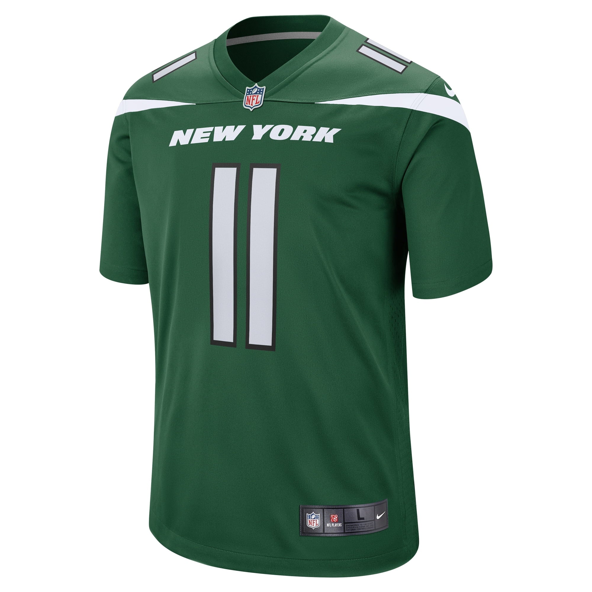 Men's Nike Denzel Mims Gotham Green New York Jets Game Jersey