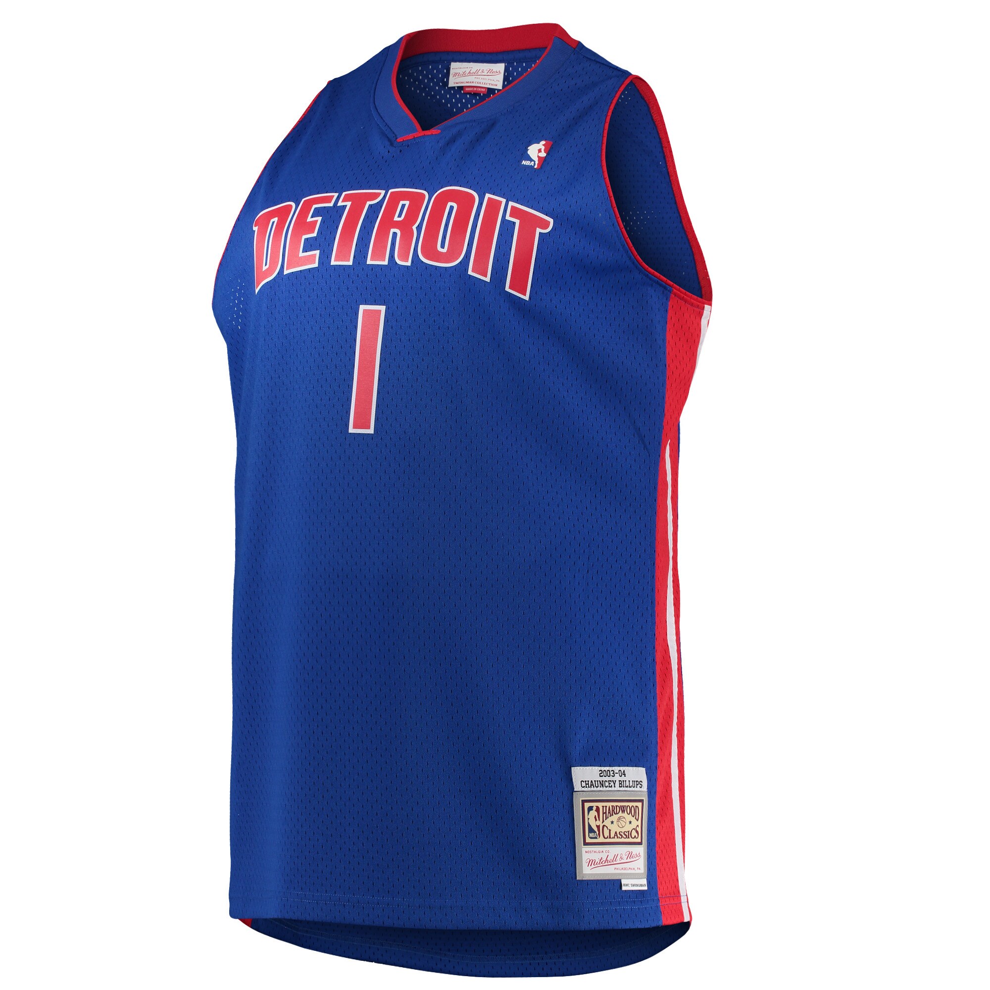 Chauncey Billups Detroit Pistons Mitchell & Ness Big & Tall Hardwood Classics Swingman Jersey - Blue