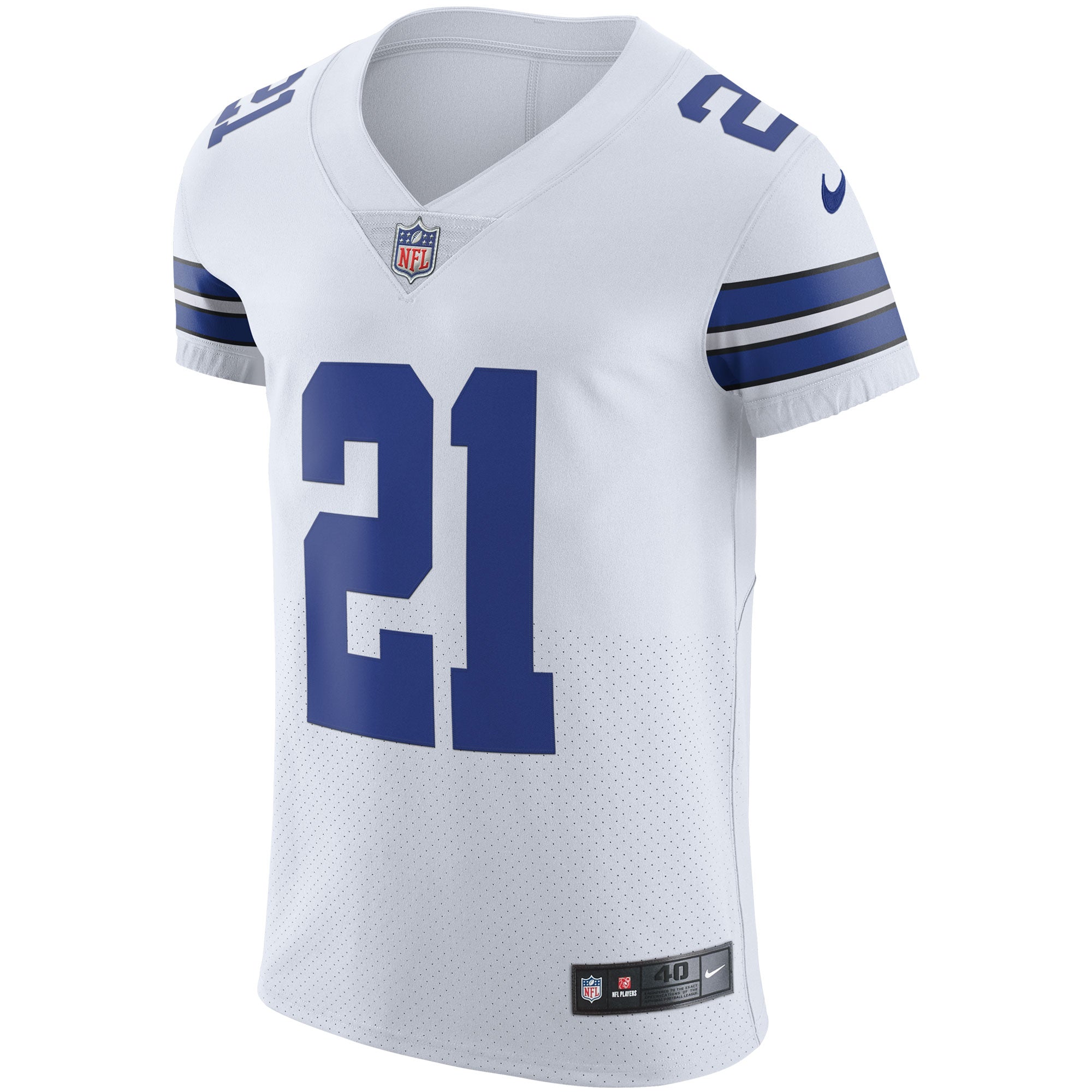 Men's Nike Ezekiel Elliott White Dallas Cowboys Vapor Elite Jersey