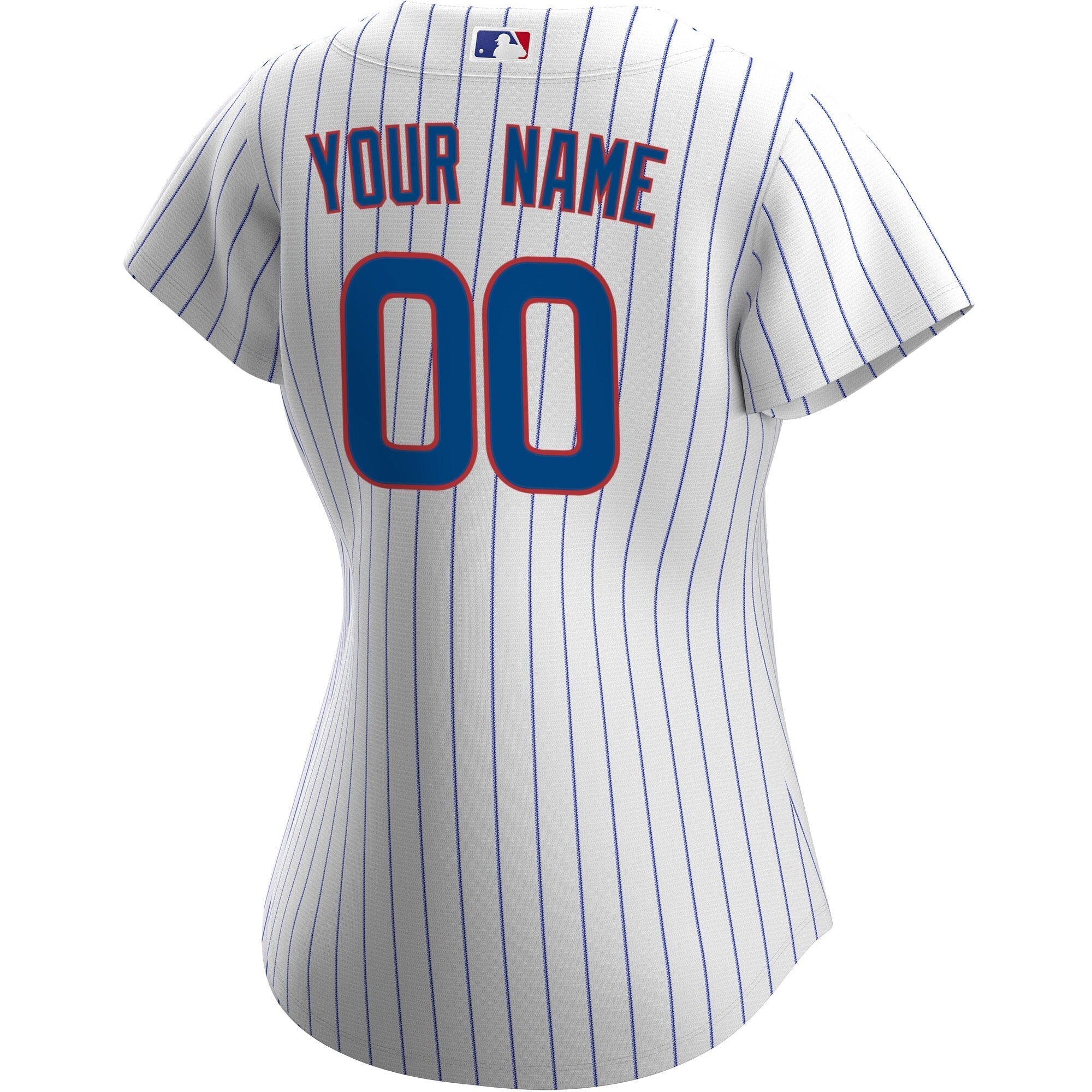Chicago Cubs Home Pinstripe Women's Custom Nike Replica Jersey