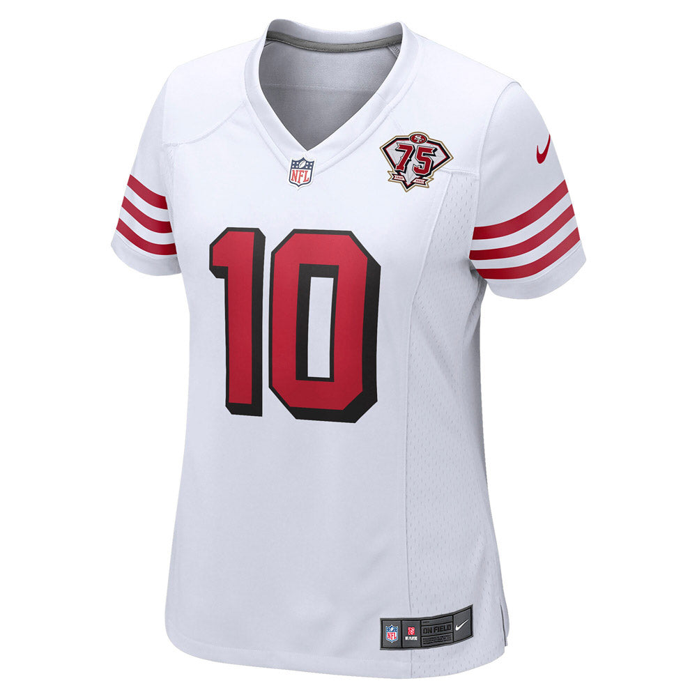 Women's San Francisco 49ers Jimmy Garoppolo 75th Anniversary 2nd Alternate Game Jersey White