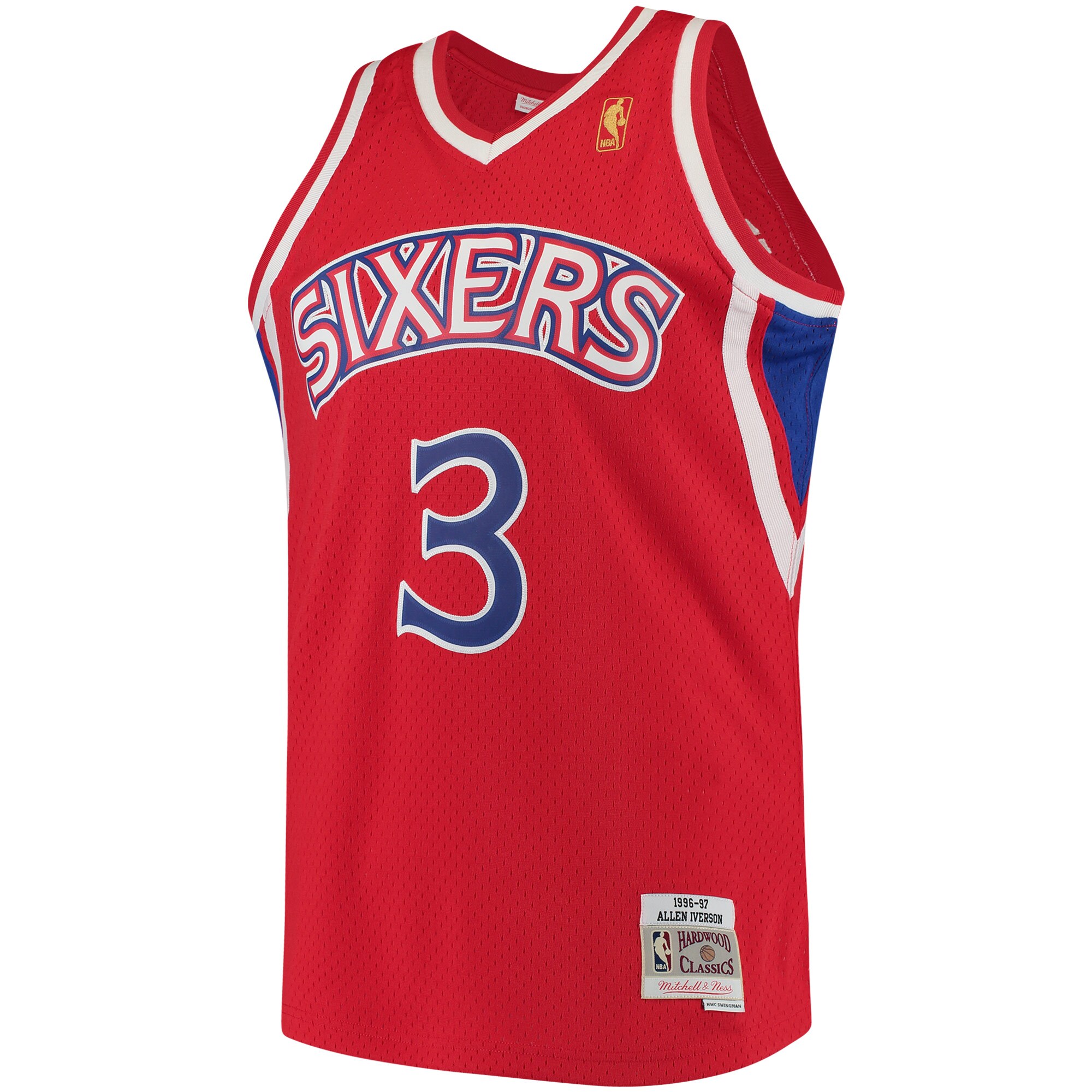 Allen Iverson Philadelphia 76ers Mitchell & Ness Hardwood Classics Swingman Jersey - Red