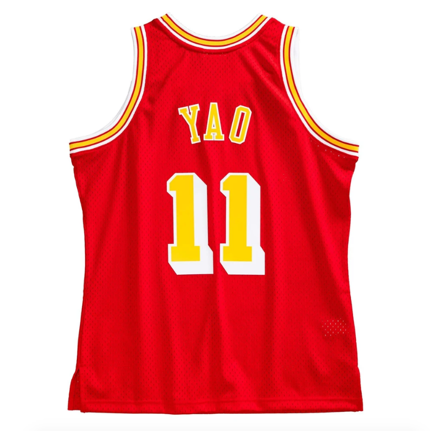 Men's Yao Ming Houston Rockets 2004-05 Red Swingman Replica Jersey By Mitchell & Ness