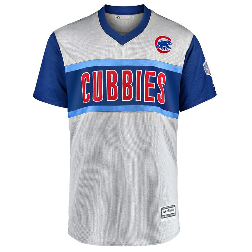 Men's Chicago Cubs Anthony Rizzo Tony Majestic Gray 2019 MLB Little League Classic Replica Player Jersey