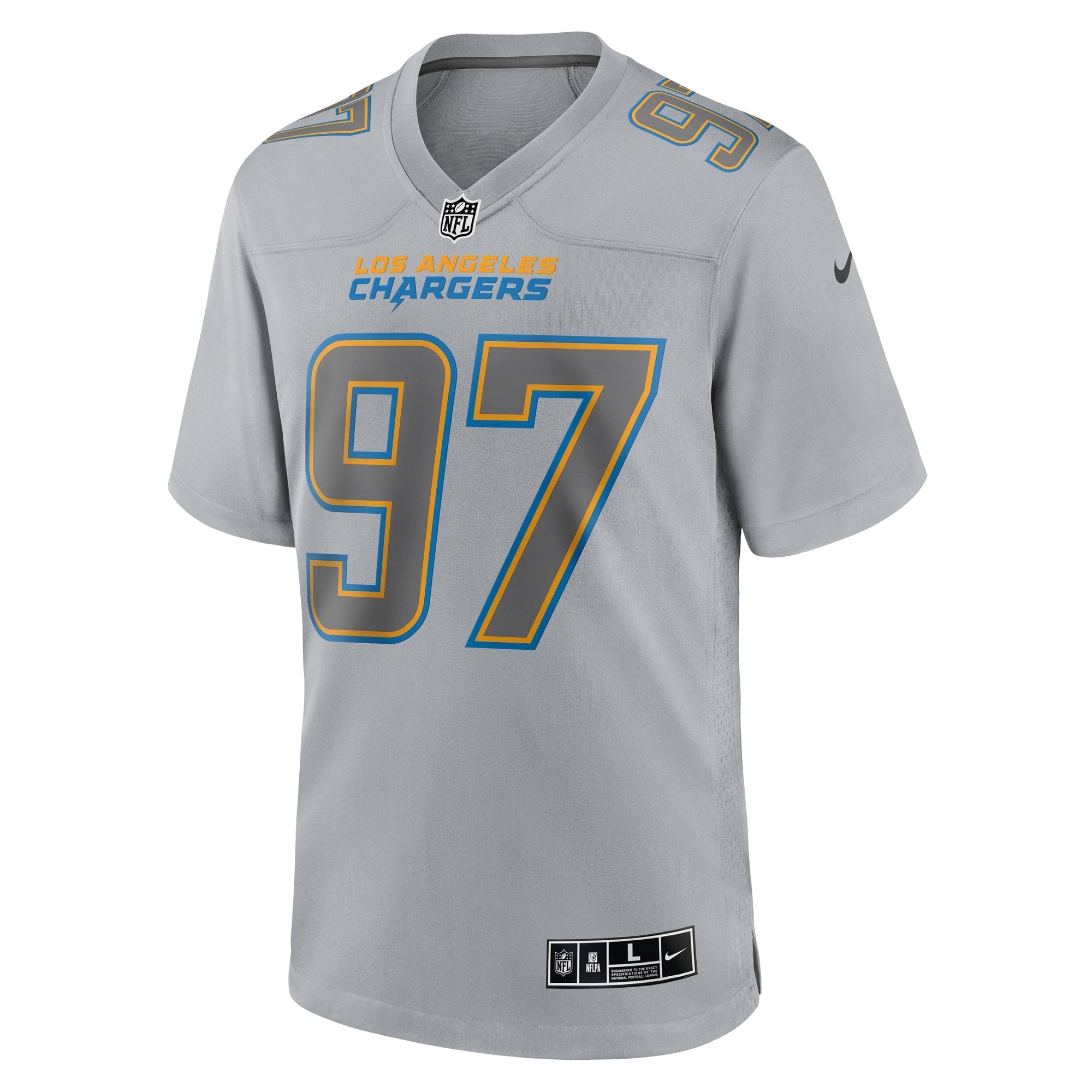 Men's Nike Joey Bosa Gray Los Angeles Chargers Atmosphere Fashion Game Jersey
