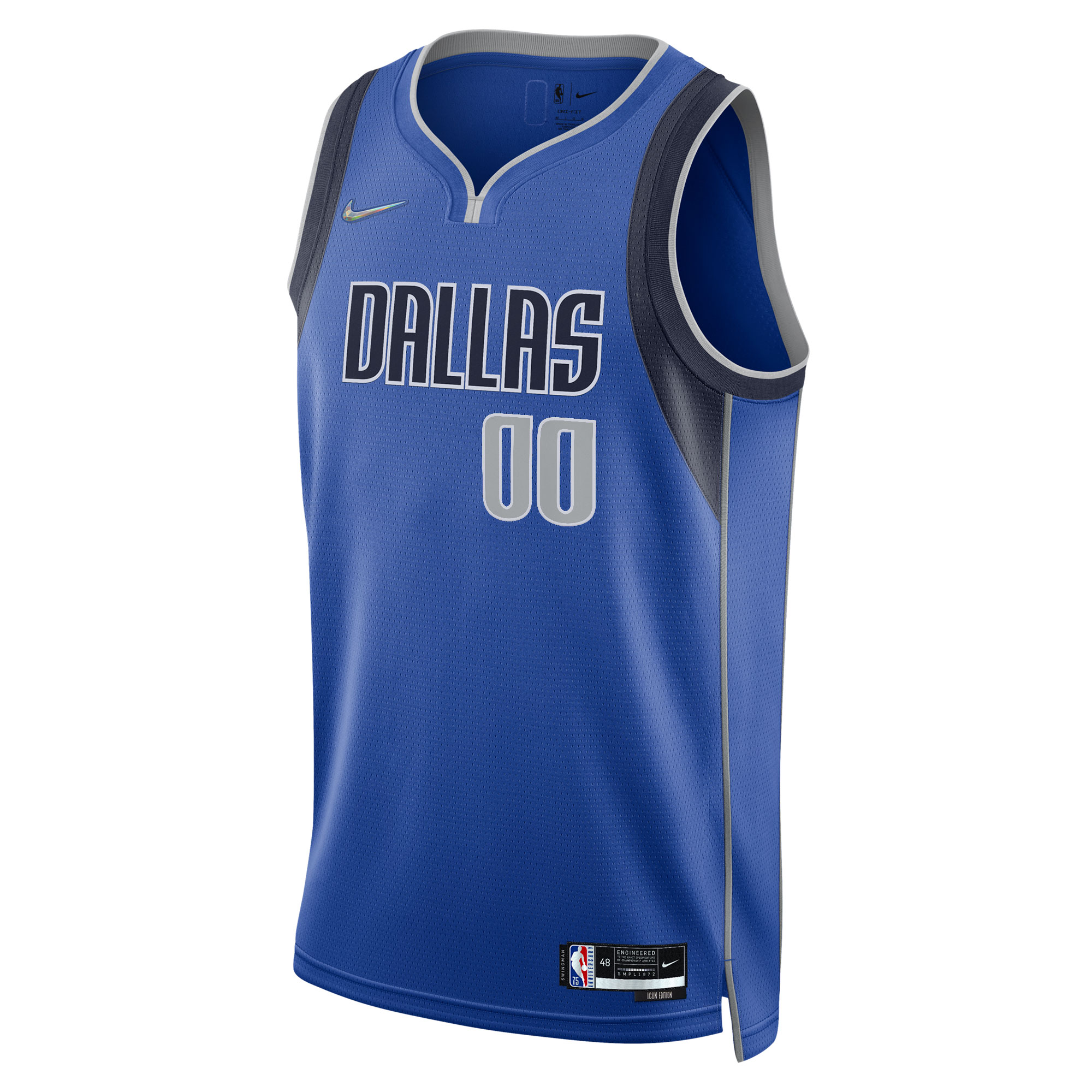 Dallas Mavericks Nike 2021/22 Diamond Swingman Custom Jersey - Icon Edition - Blue