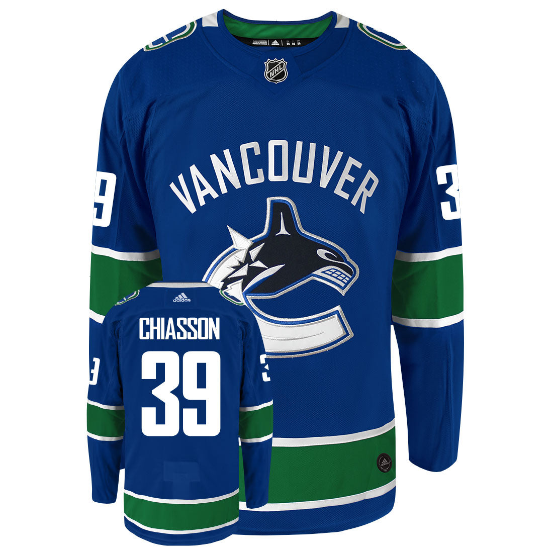 Alex Chiasson Vancouver Canucks Adidas Primegreen Authentic NHL Hockey Jersey