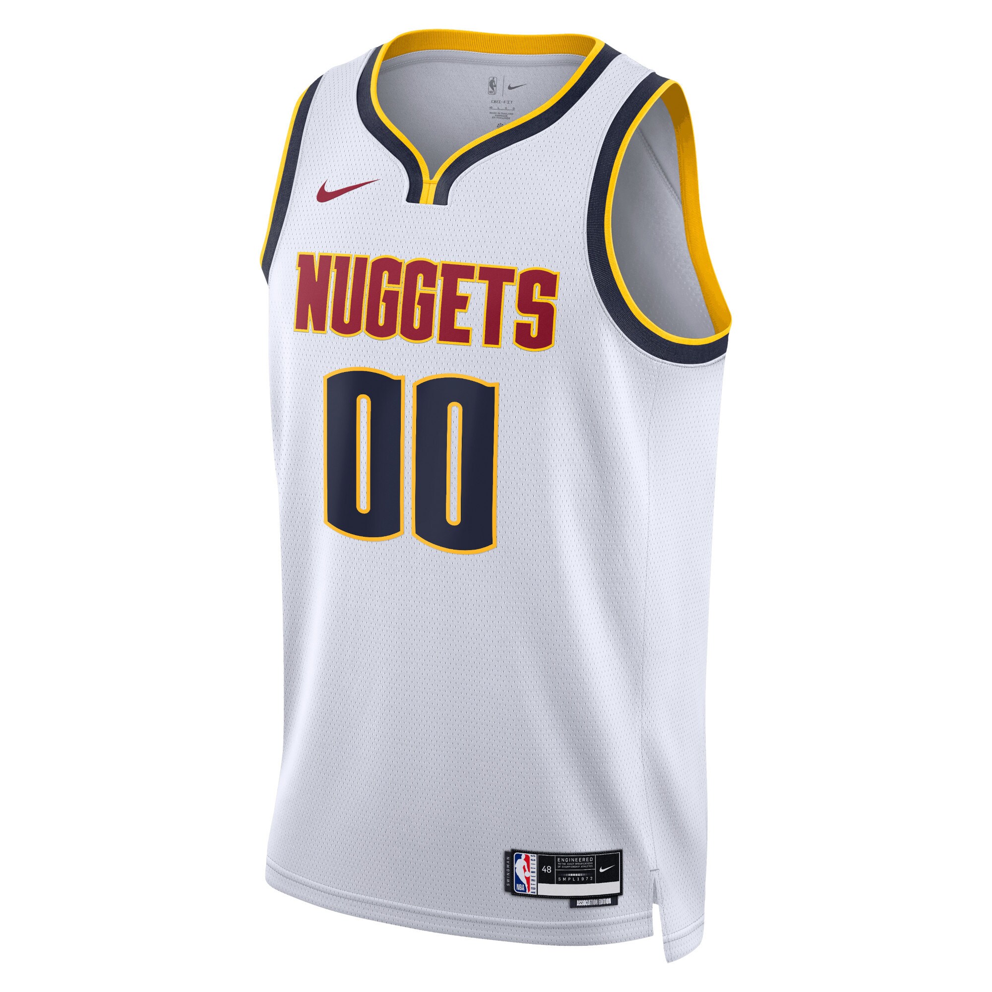 Denver Nuggets Nike Unisex Swingman Custom Jersey White - Icon Edition