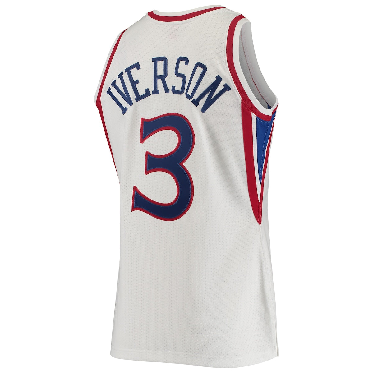 Men's Allen Iverson Mitchell & Ness 76ers Hardwood Classics Authentic Jersey - White