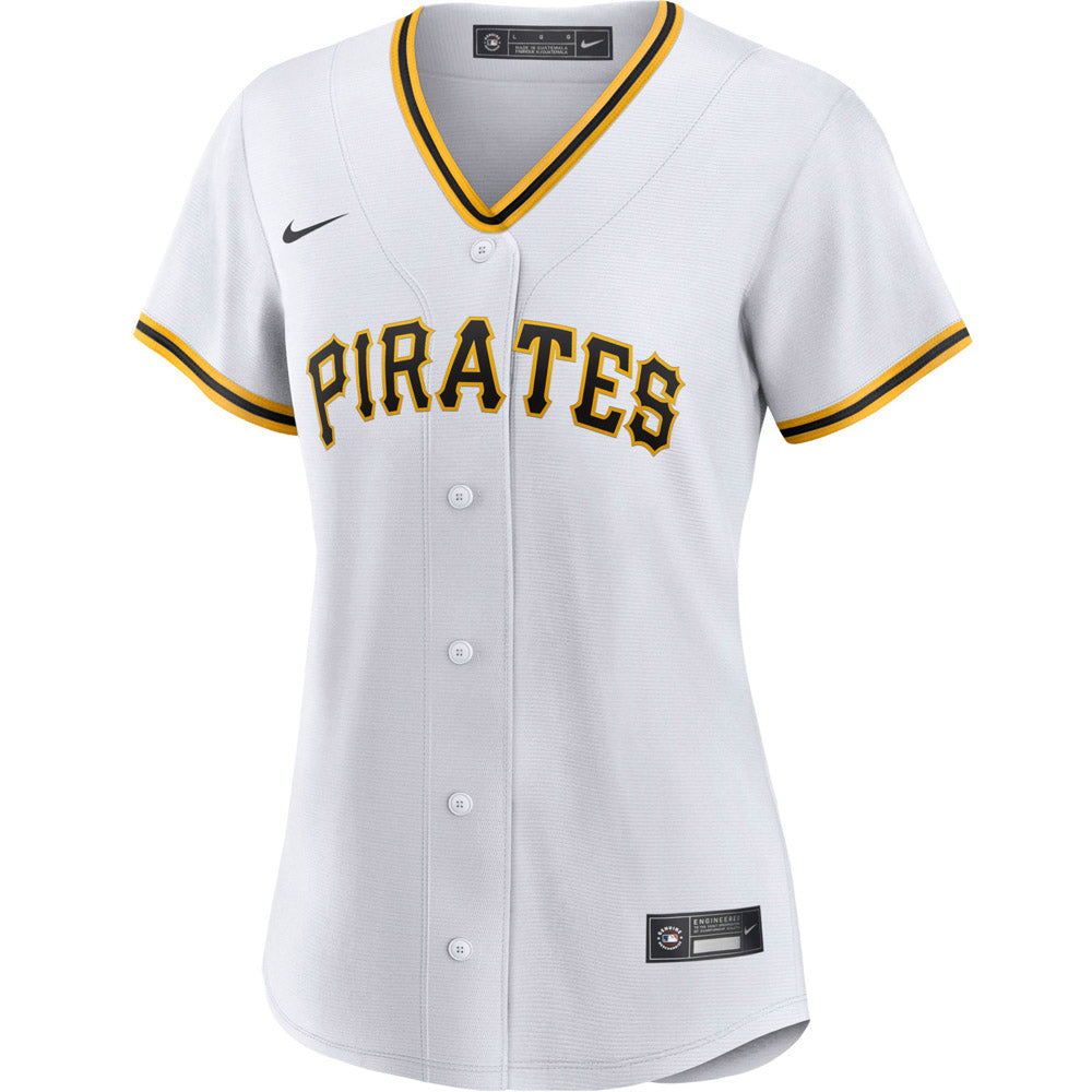 Women's Pittsburgh Pirates Ke��Bryan Hayes Cool Base Replica Home Jersey - White