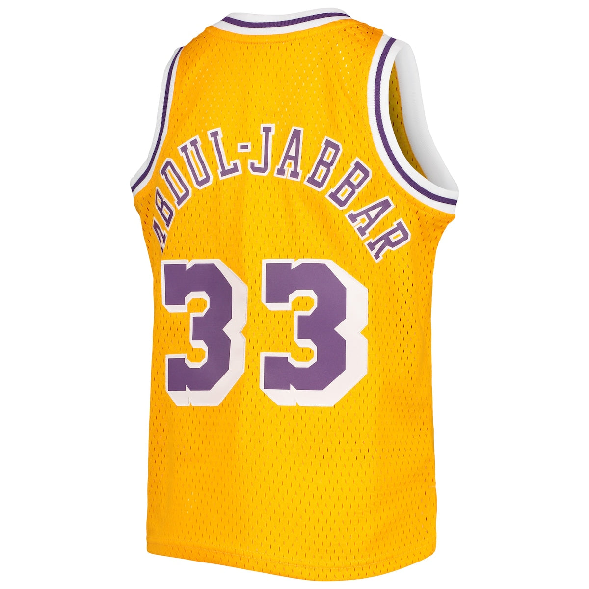 Boys' Grade School Kareem Abdul-Jabbar Mitchell & Ness Lakers 2001/02 Hardwood Classics Swingman Jersey - Gold