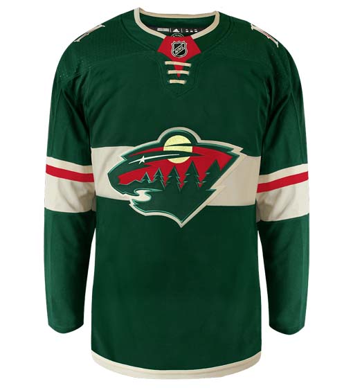 Customizable Minnesota Wild Adidas Primegreen Authentic NHL Hockey Jersey