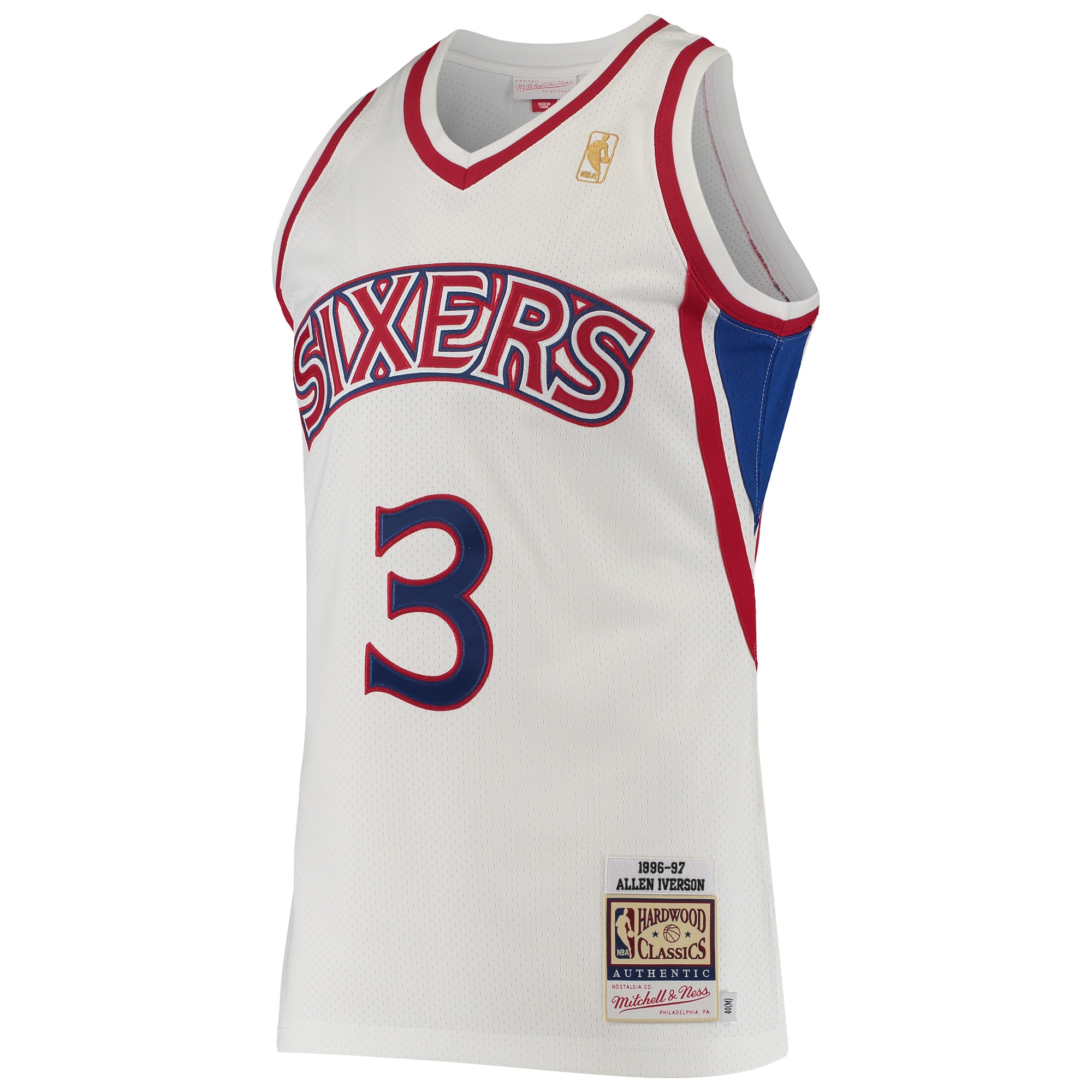 Allen Iverson Philadelphia 76ers Mitchell & Ness Hardwood Classics Authentic Jersey - White