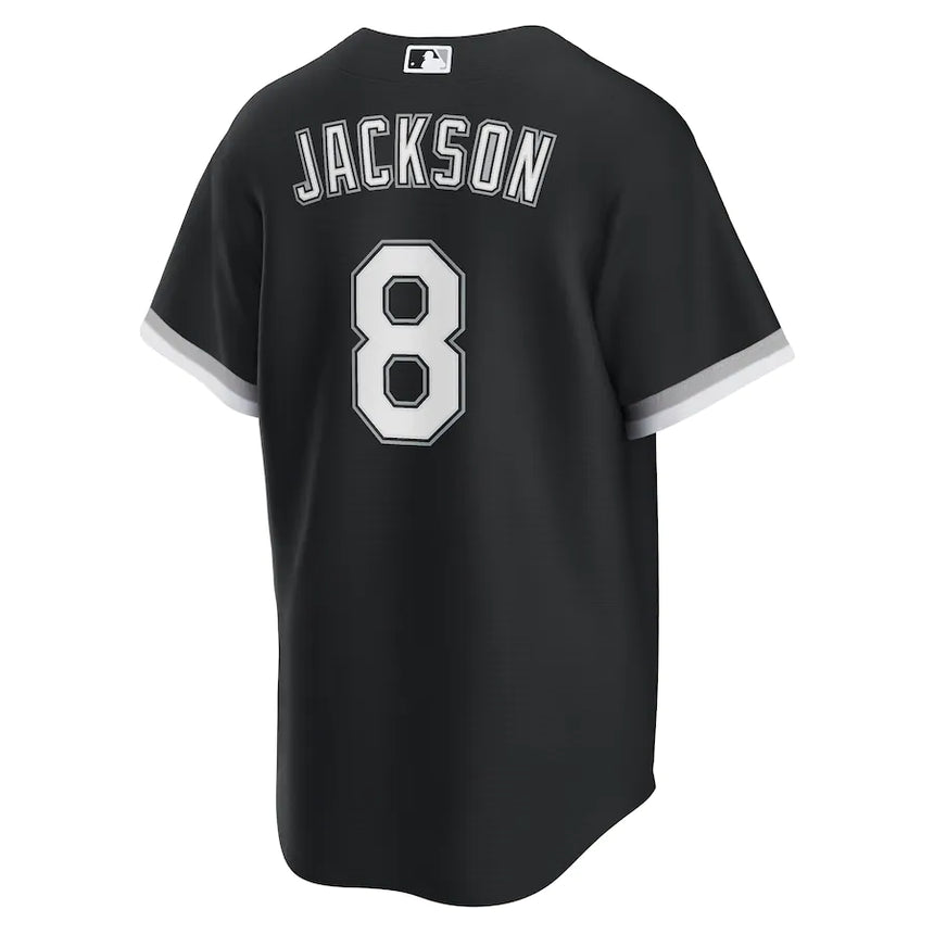 Men's Bo Jackson Chicago White Sox Black Alternate Premium Stitch Replica Jersey