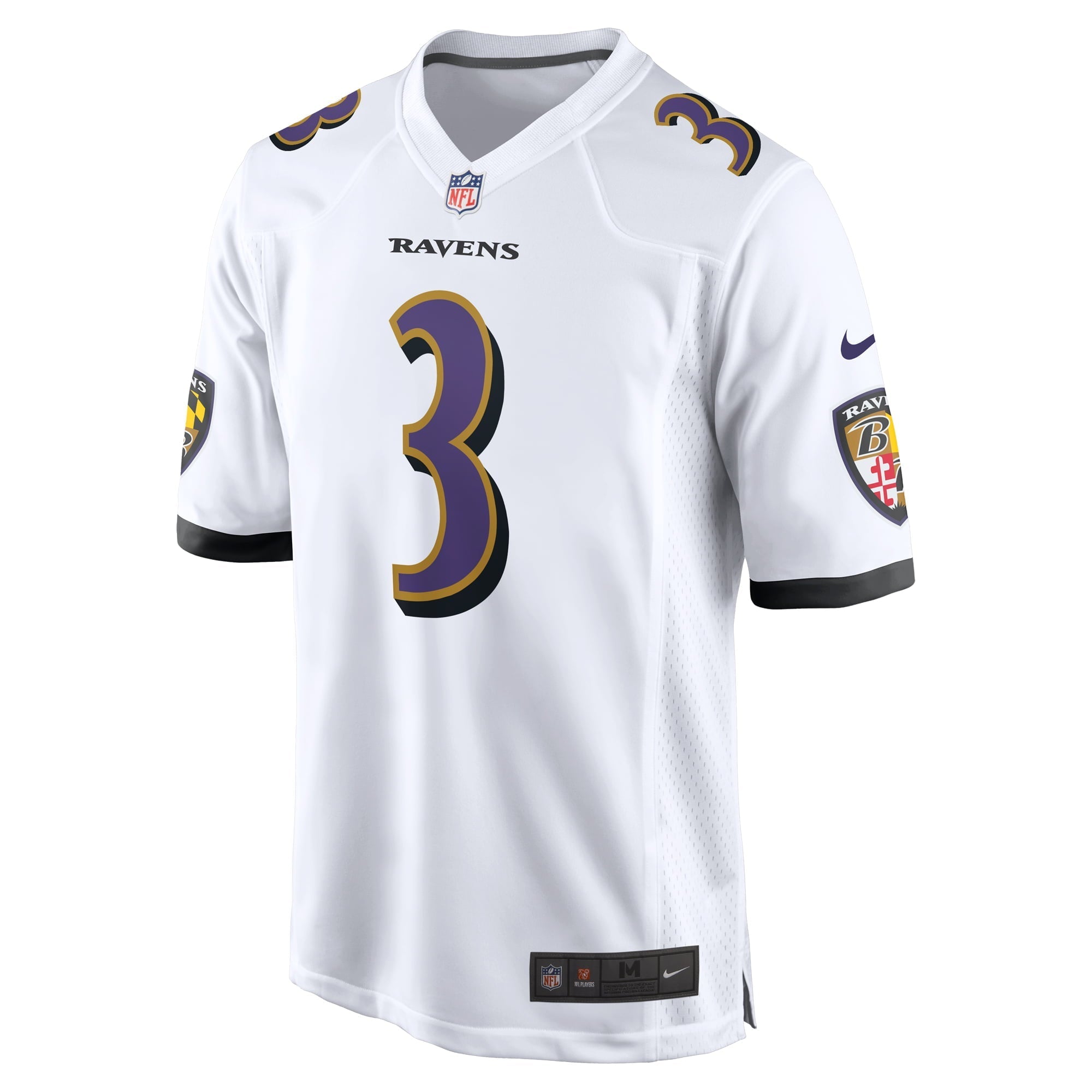 Men's Nike Odell Beckham Jr. White Baltimore Ravens Game Jersey