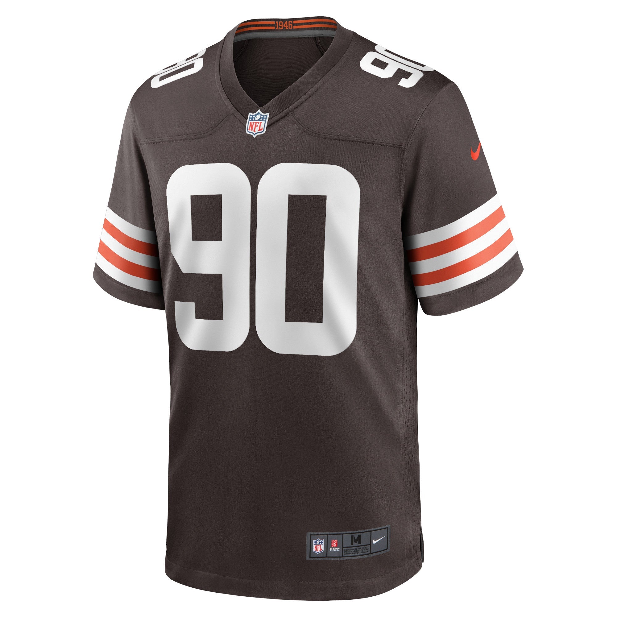 Men's Nike Jadeveon Clowney Brown Cleveland Browns Game Player Jersey