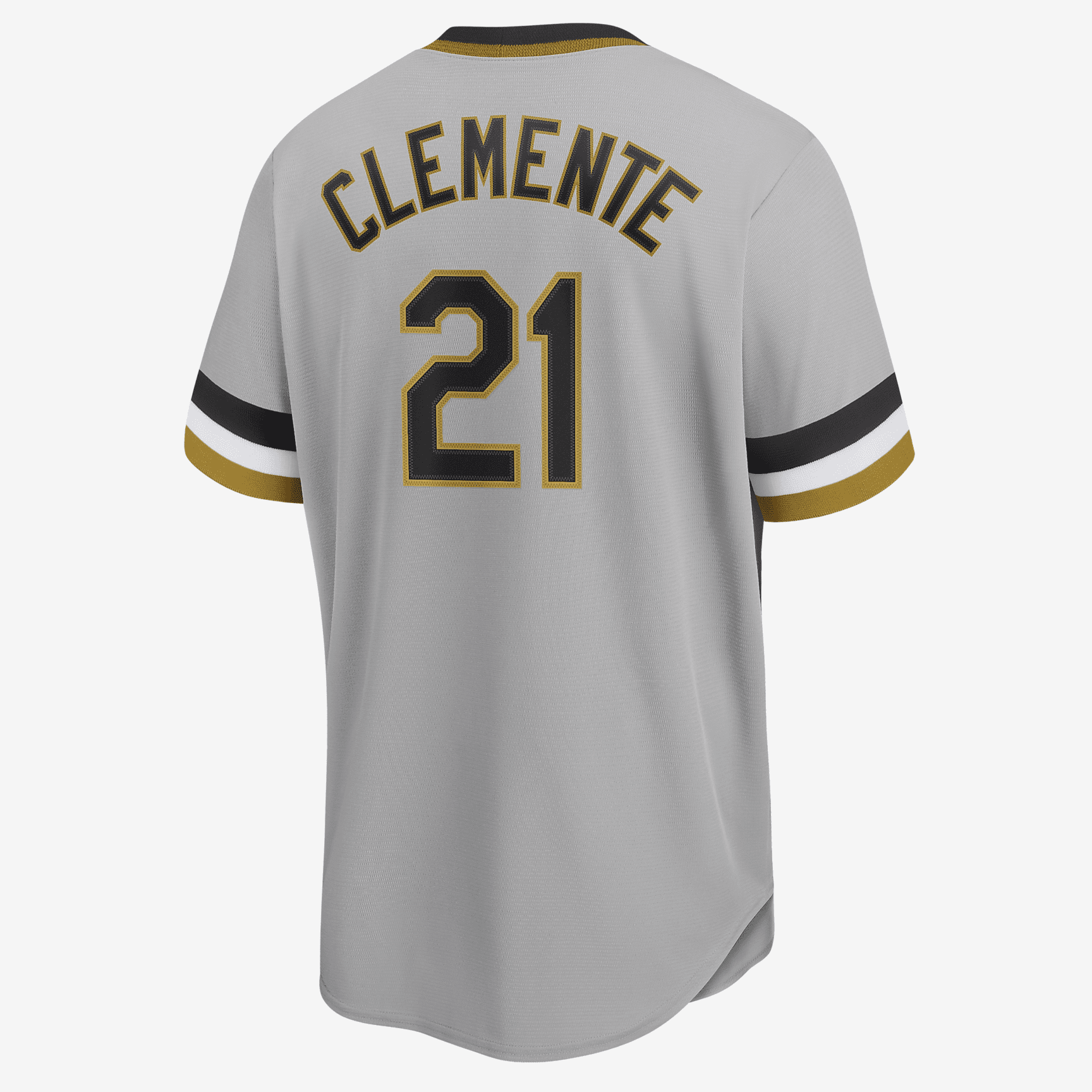 MLB Pittsburgh Pirates (Roberto Clemente) Men's Cooperstown Baseball Jersey - Base Grey