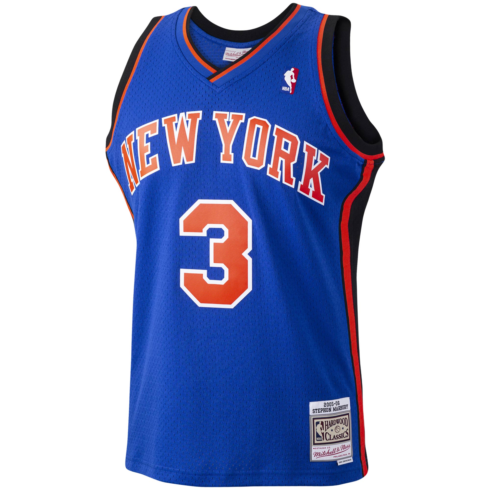 Stephon Marbury New York Knicks Mitchell & Ness Hardwood Classics Swingman Jersey - Blue