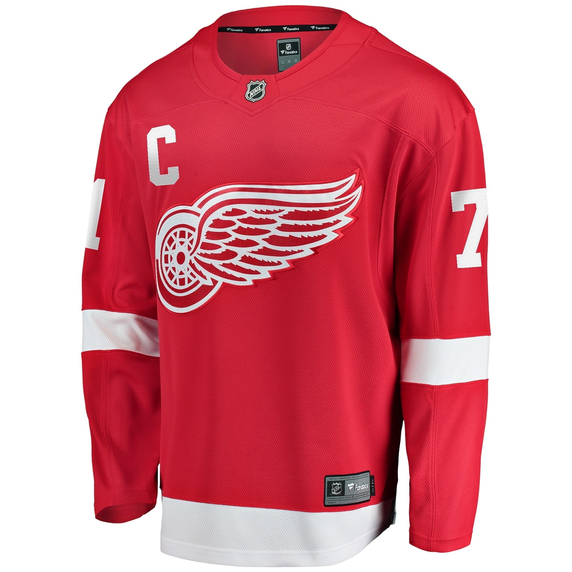 Men's Fanatics Branded Dylan Larkin Red Detroit Red Wings Home Captain Premier Breakaway Player Jersey