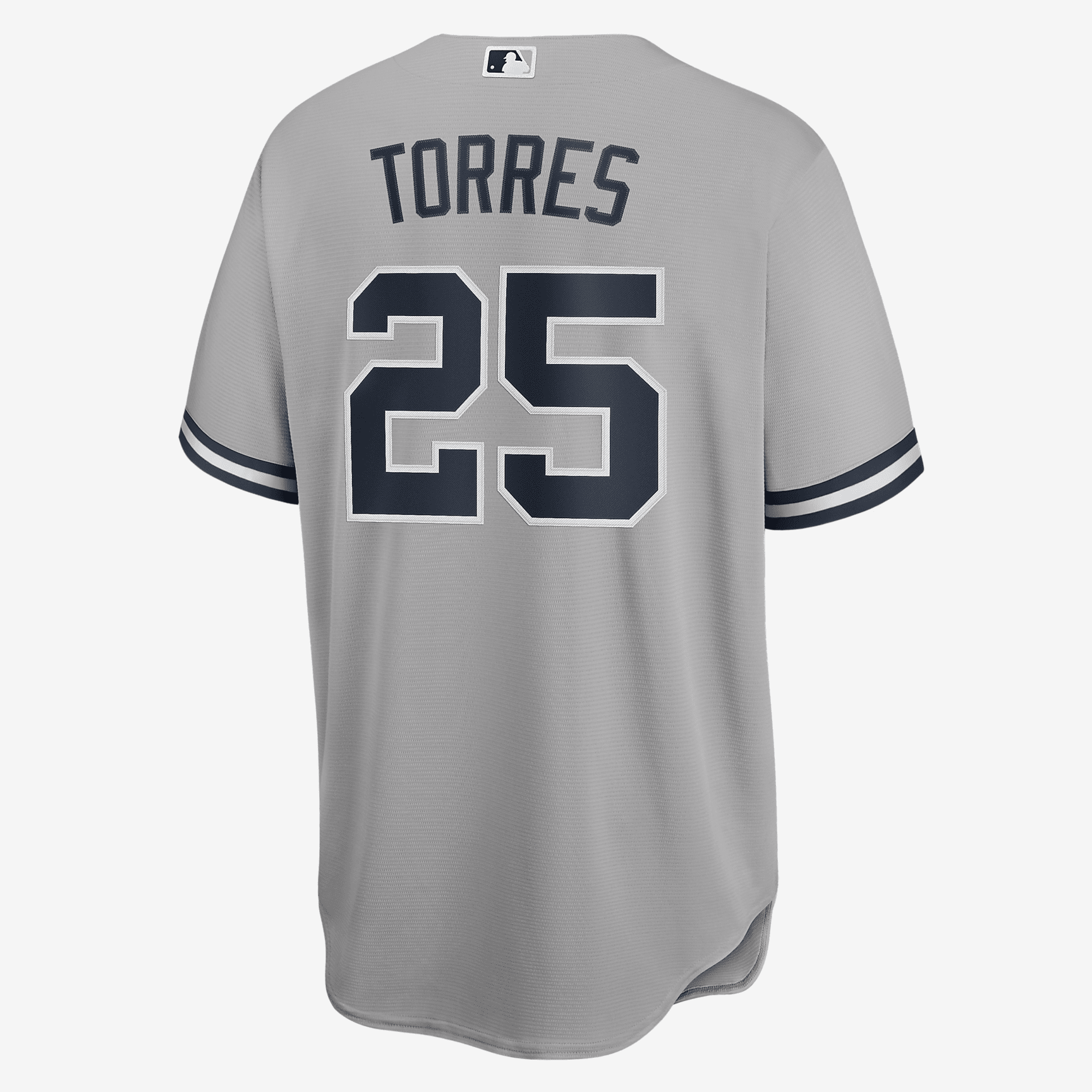 MLB New York Yankees (Gleyber Torres) Men's Replica Baseball Jersey - Atmosphere Grey