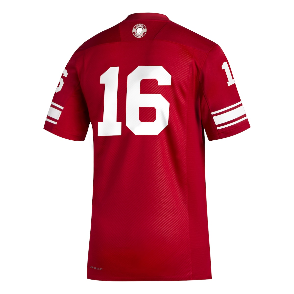 Men's  adidas Louisville #16 Premier Strategy Football Jersey - Red