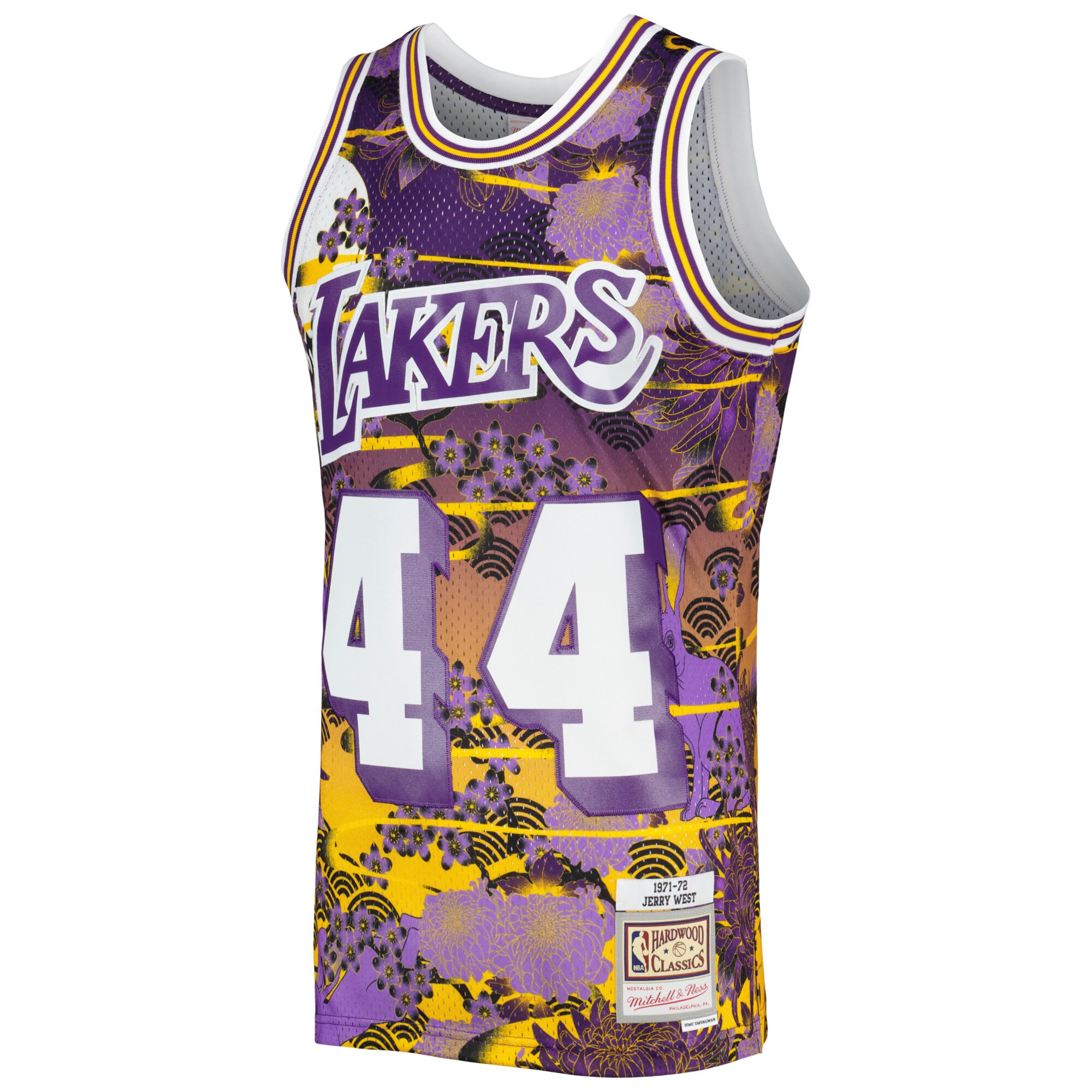 Jerry West Los Angeles Lakers Mitchell & Ness Hardwood Classics Lunar New Year Swingman Jersey - Purple