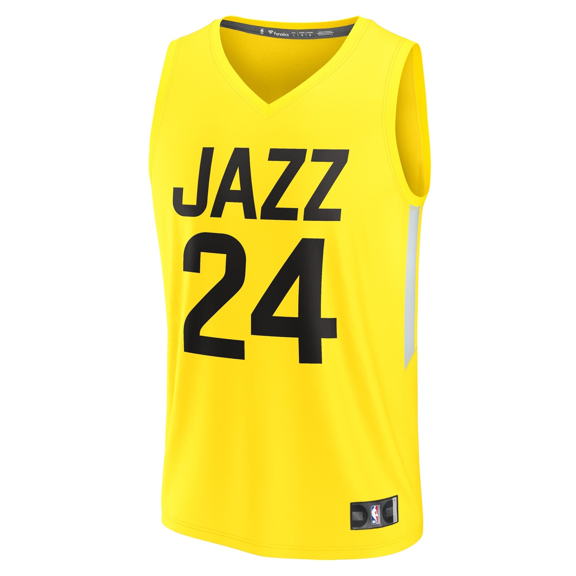 Youth Fanatics Branded Walker Kessler Yellow Utah Jazz Fast Break Player Jersey - Icon Edition