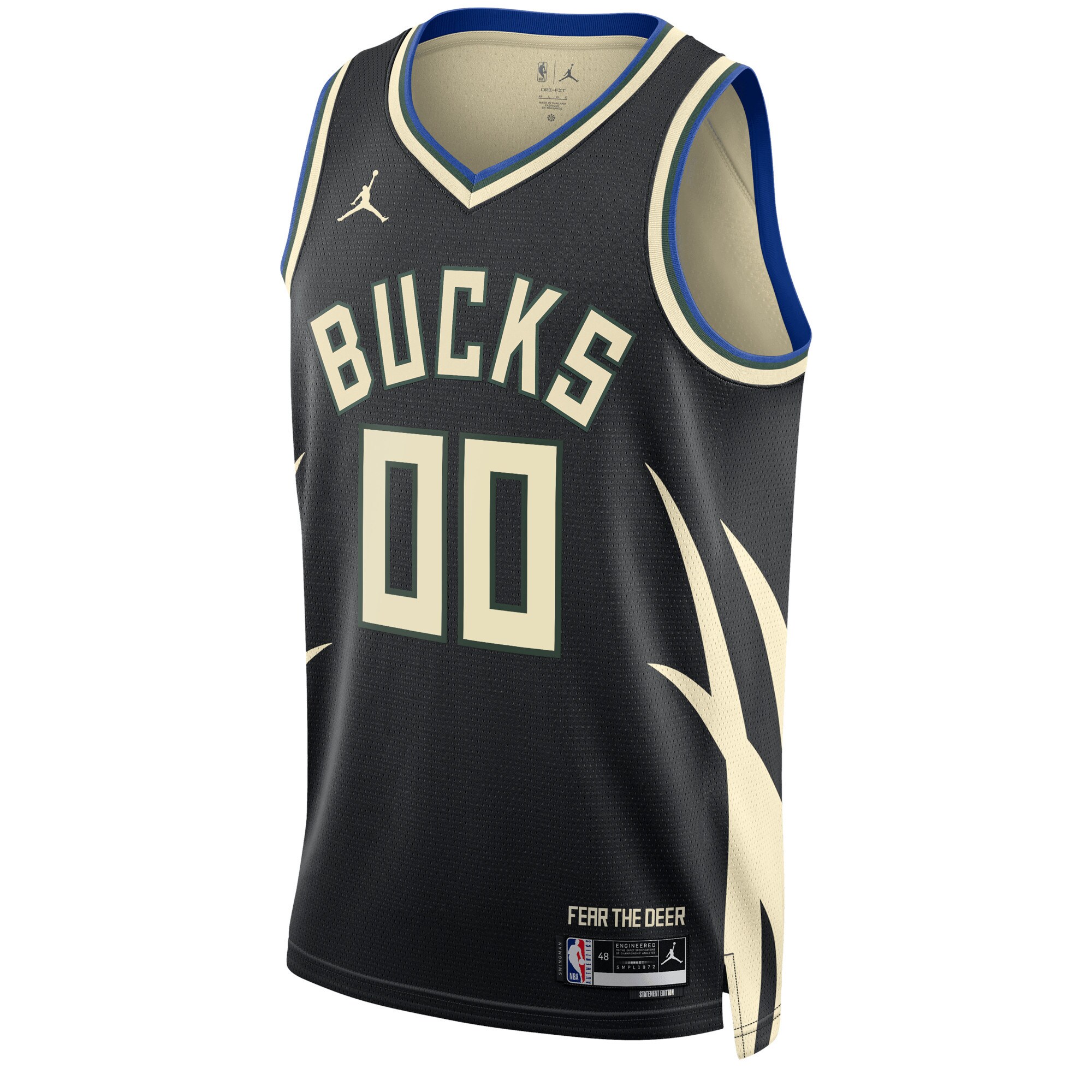Milwaukee Bucks Jordans Brand Unisex 2022/23 Swingman Custom Jersey - Statement Edition - Black