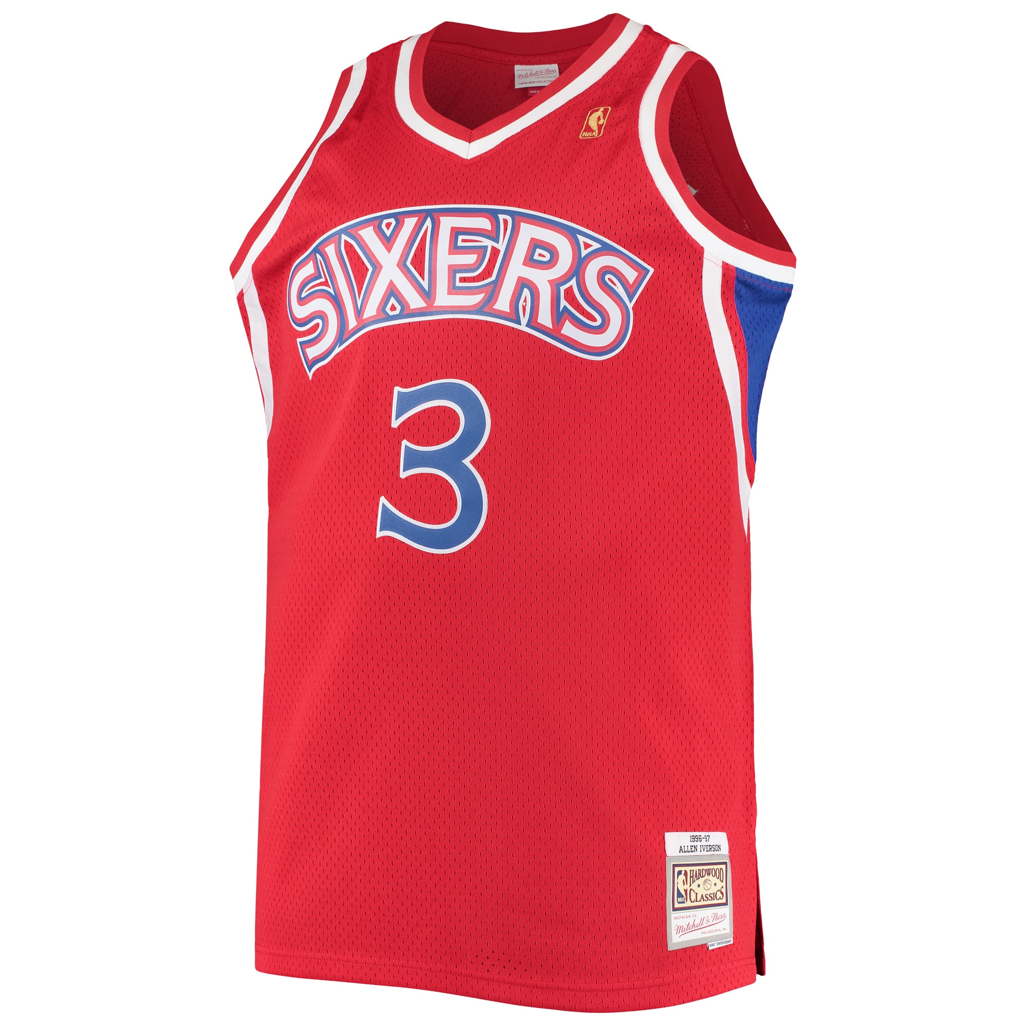 Allen Iverson Philadelphia 76ers Mitchell & Ness Big & Tall Hardwood Classics Swingman Player Jersey - Red