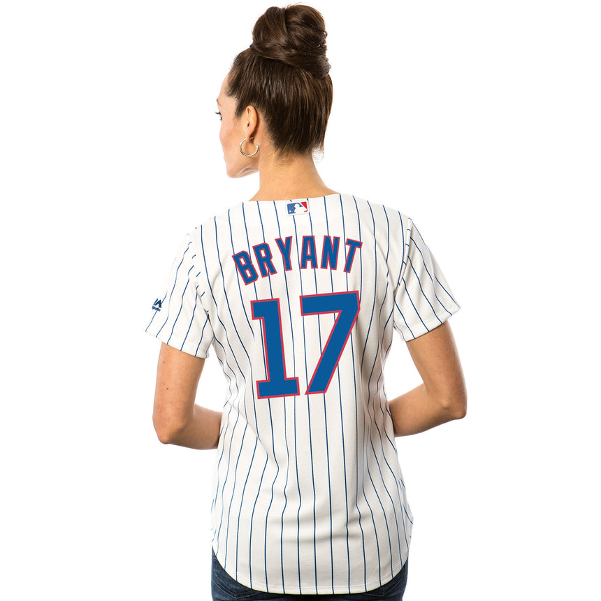 Women's Chicago Cubs Kris Bryant Majestic White Home Cool Base Player Jersey