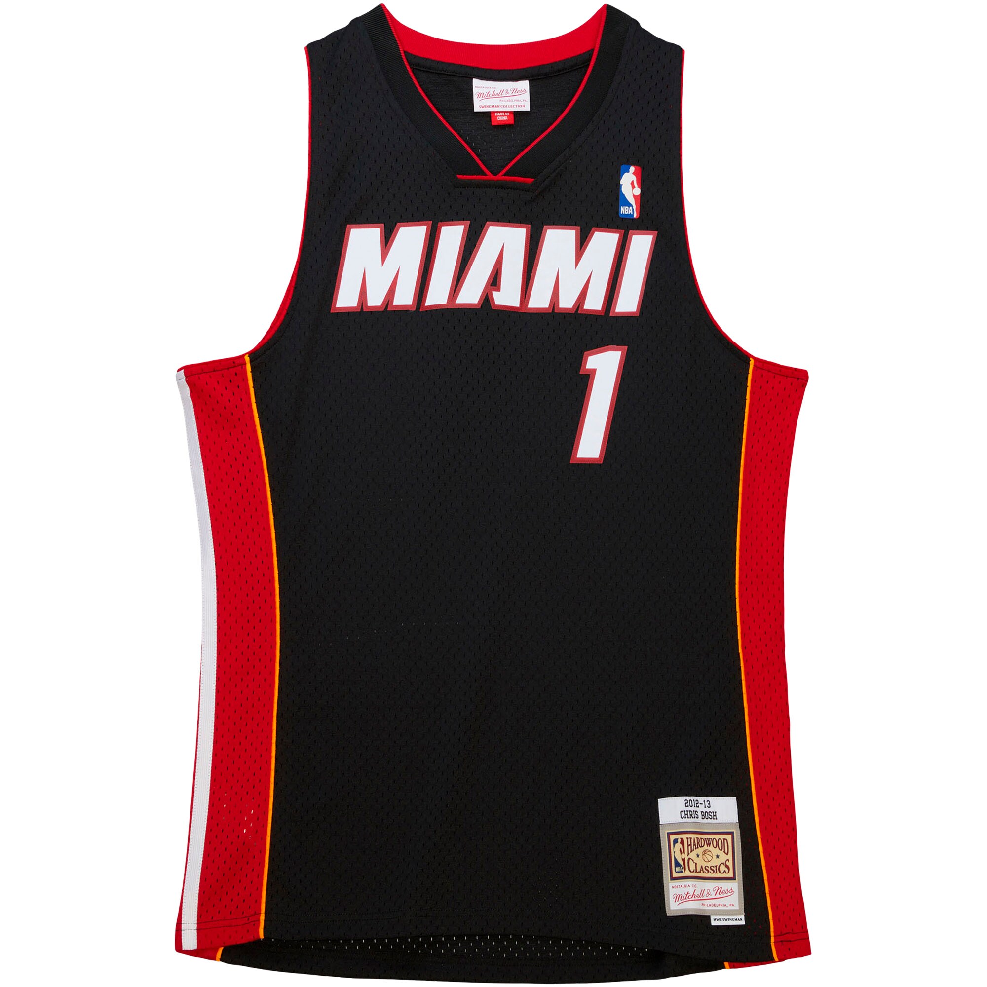 Chris Bosh Miami Heat Mitchell & Ness Hardwood Classics Swingman Jersey - Black