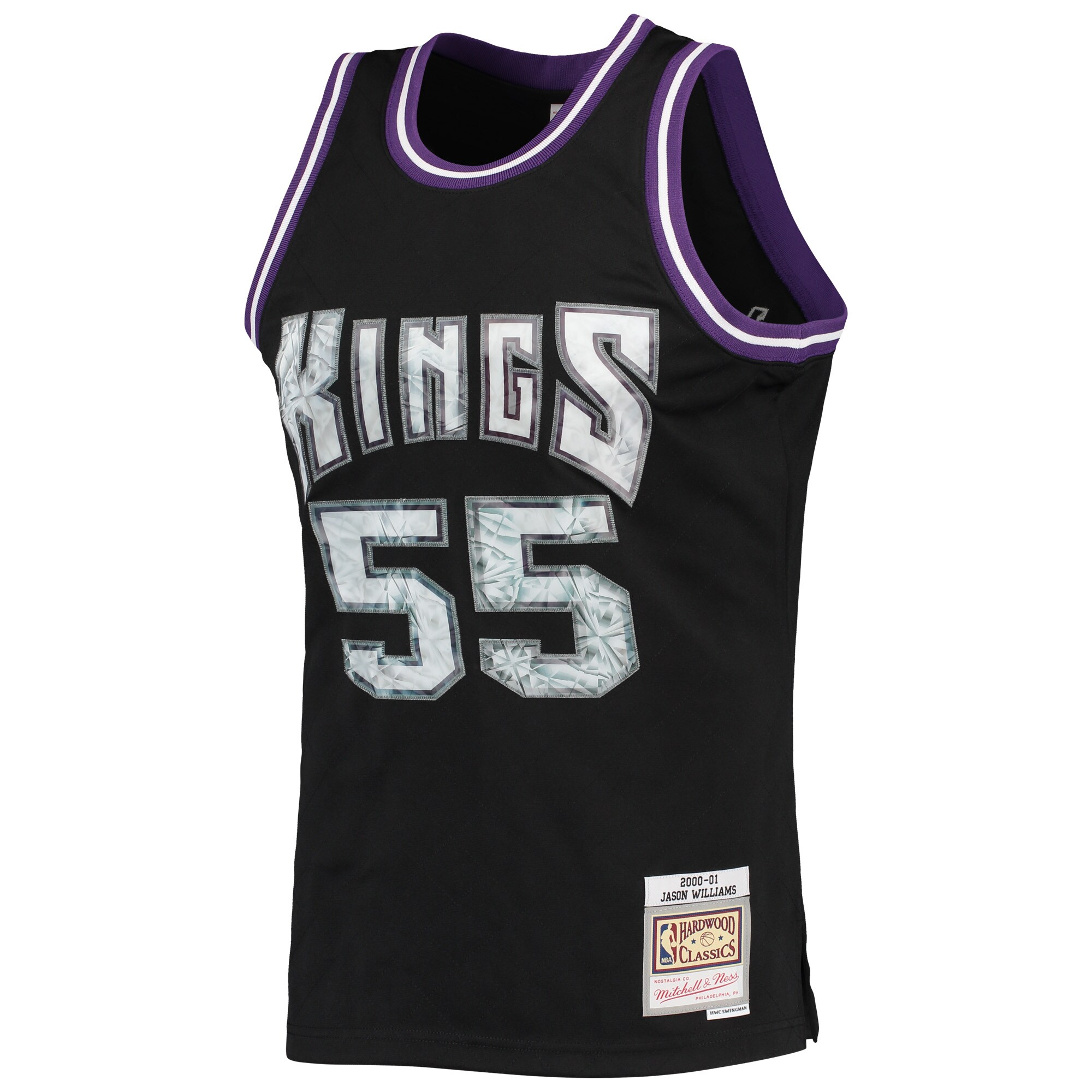 Jason Williams Sacramento Kings Mitchell & Ness 1996-97 Hardwood Classics NBA 75th Anniversary Diamond Swingman Jersey - Black
