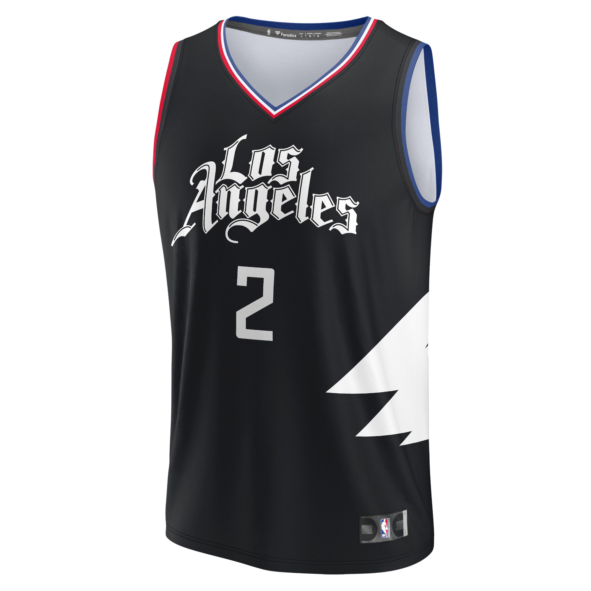 Kawhi Leonard LA Clippers Fanatics Branded Youth 2021/22 Fast Break Player Jersey Black - Statement Edition