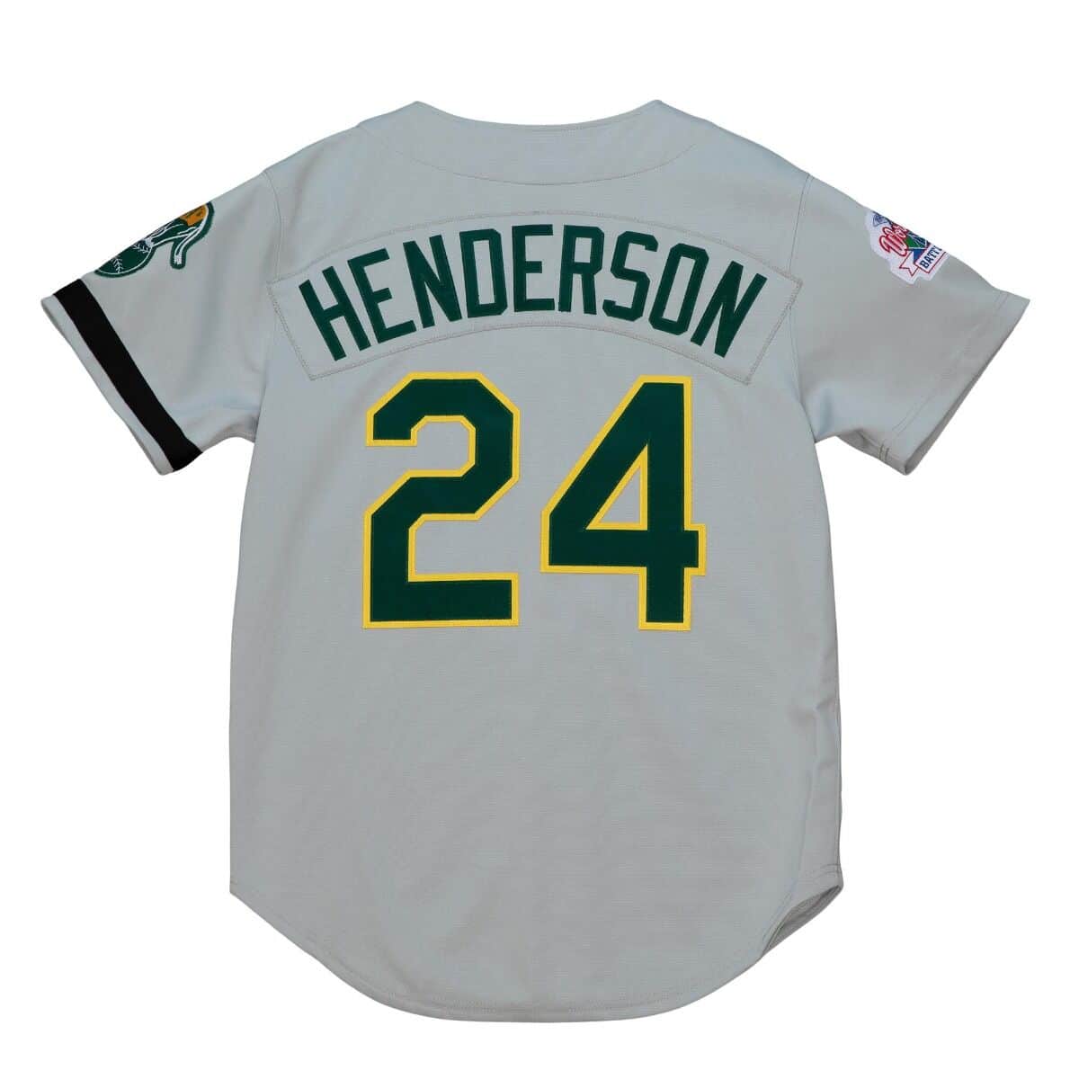Authentic Jersey Oakland Athletics Road World Series 1989 Rickey Henderson