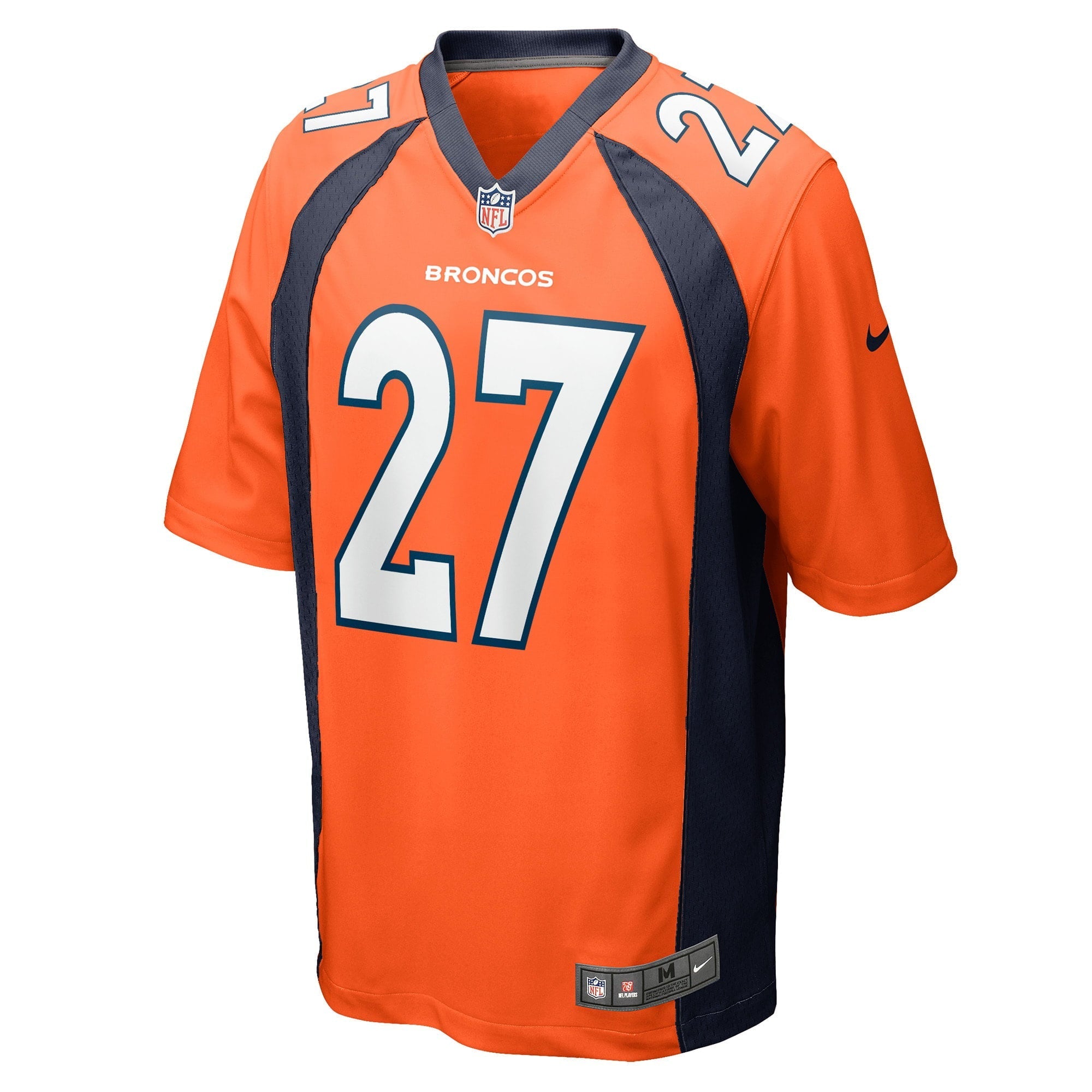 Men's Nike Damarri Mathis Orange Denver Broncos Game Player Jersey