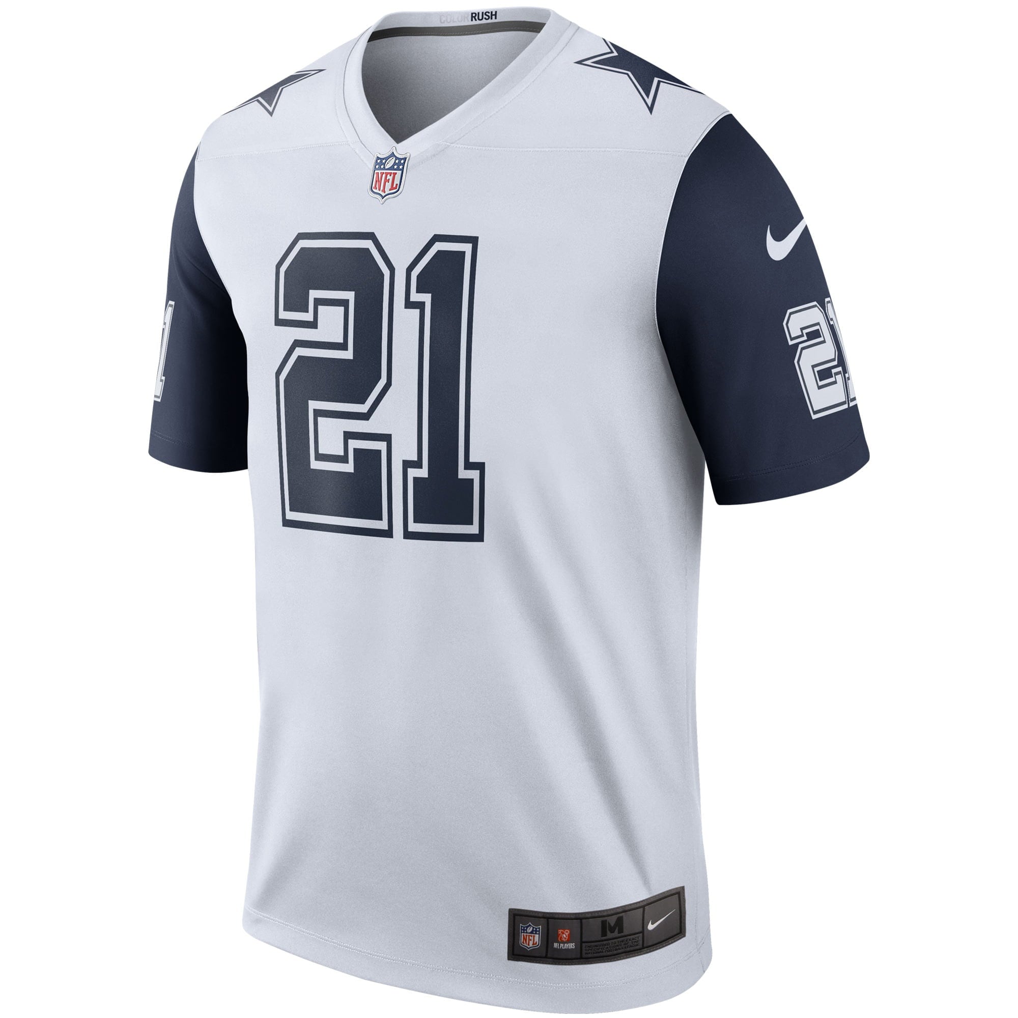 Men's Nike Ezekiel Elliott White Dallas Cowboys Color Rush Legend Player Jersey