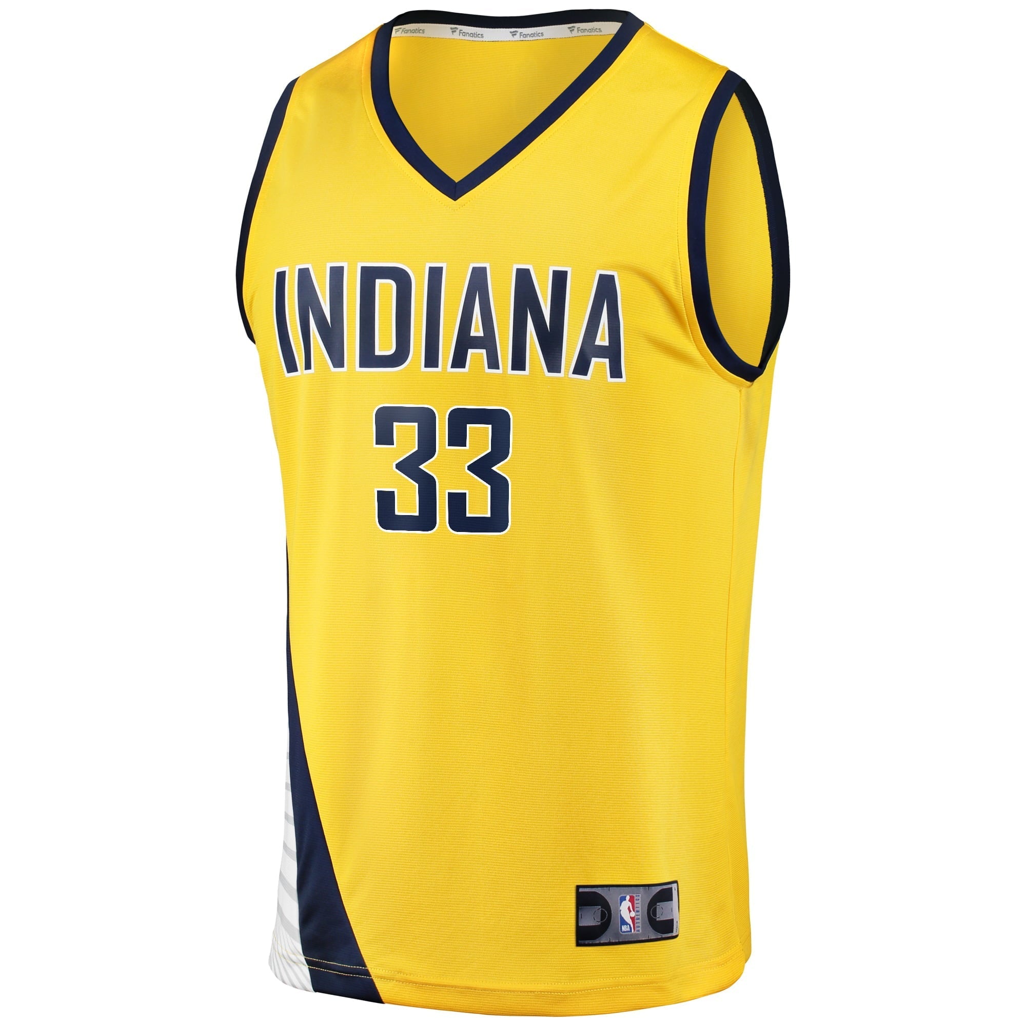 Men's Fanatics Branded Myles Turner Gold Indiana Pacers Fast Break Replica Jersey - Statement Edition