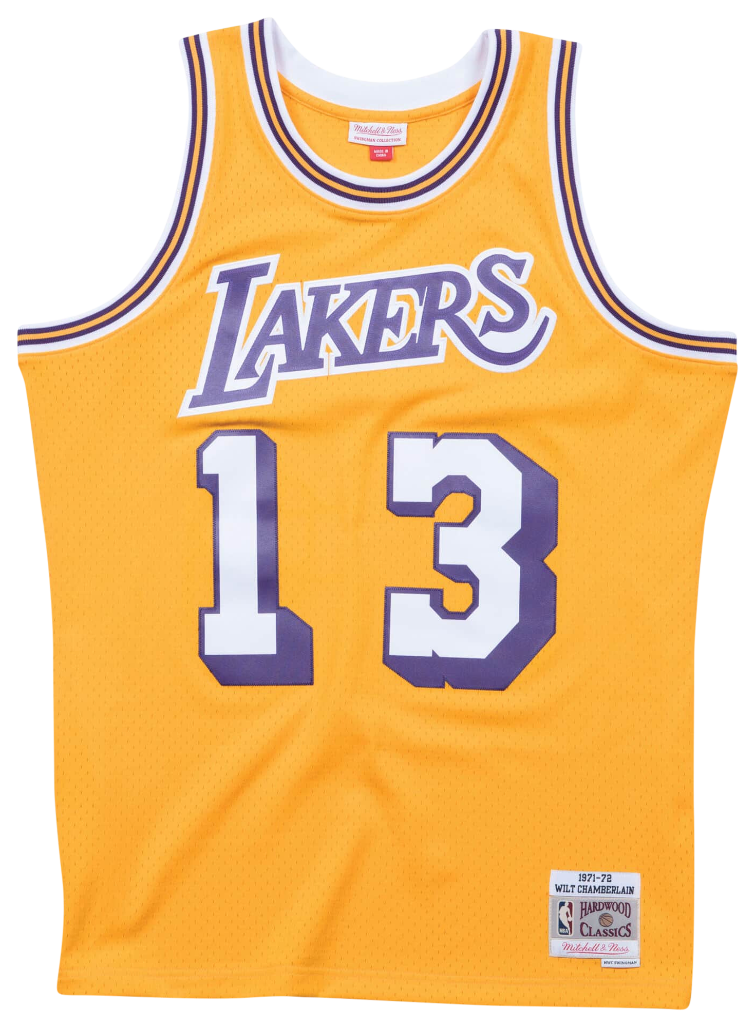 Men's Chamberlain Wilt Mitchell & Ness Lakers '71 Swingman Jersey - Gold