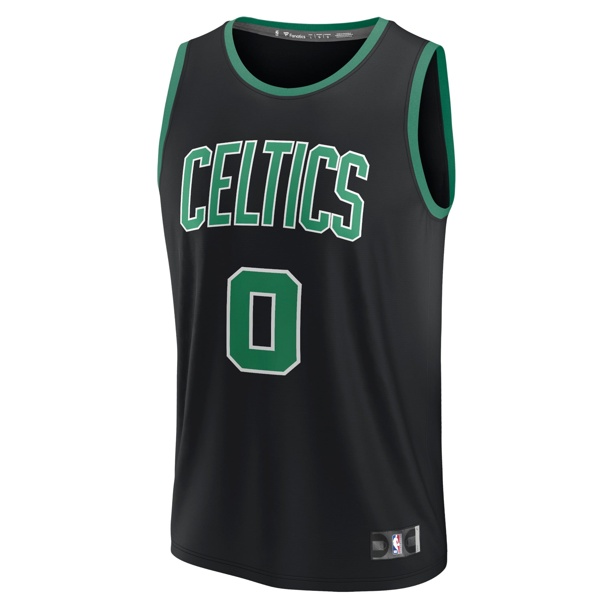 Men's Fanatics Branded Jayson Tatum Black Boston Celtics Fast Break Replica Player Jersey - Statement Edition