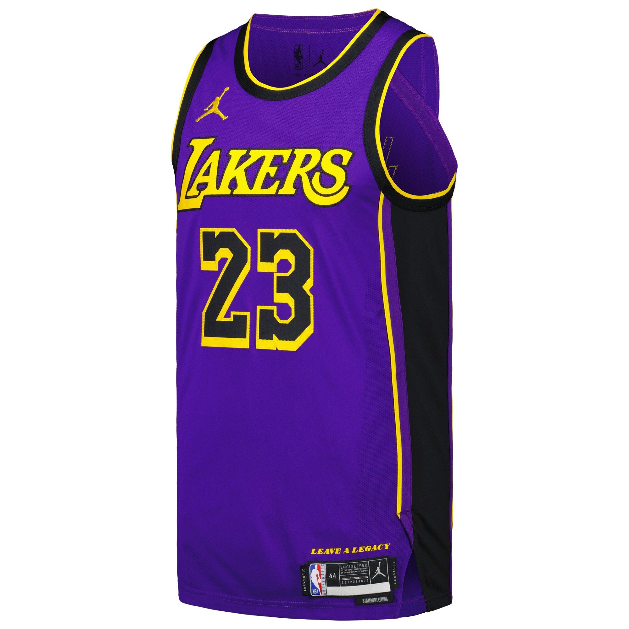 LeBron James Los Angeles Lakers Jordans Brand Authentic Player Jersey - Statement Edition - Purple