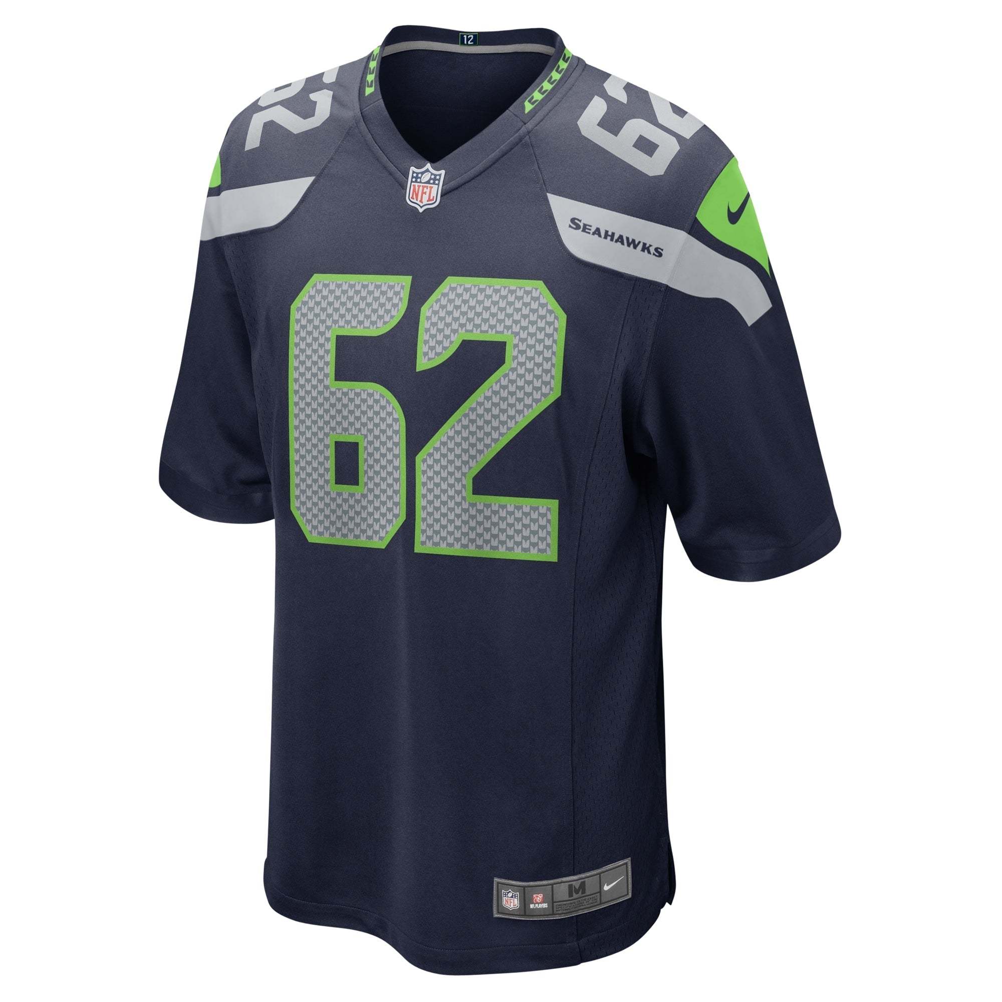 Men's Nike Joey Hunt College Navy Seattle Seahawks Home Game Player Jersey