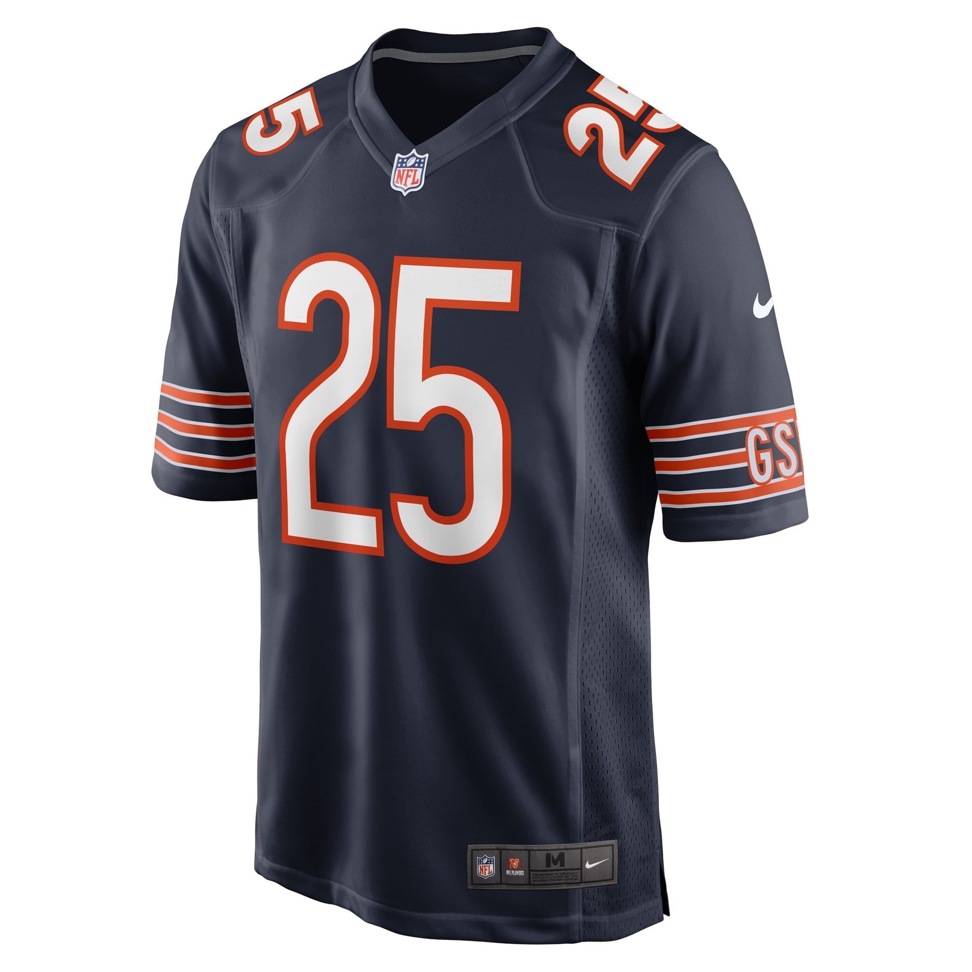 Men's Nike Trestan Ebner Navy Chicago Bears Game Player Jersey