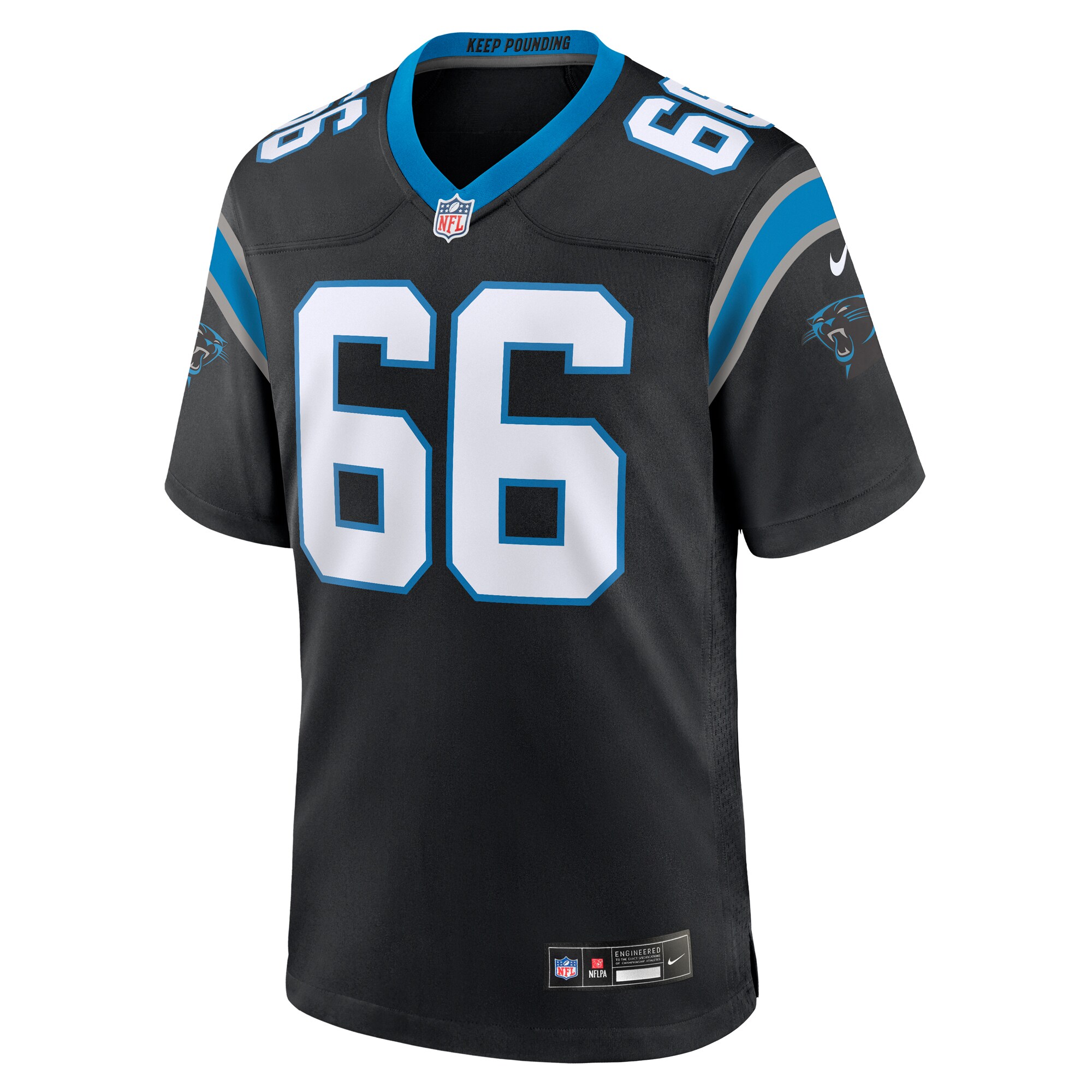 Nash Jensen Carolina Panthers Nike Team Game Jersey -  Black
