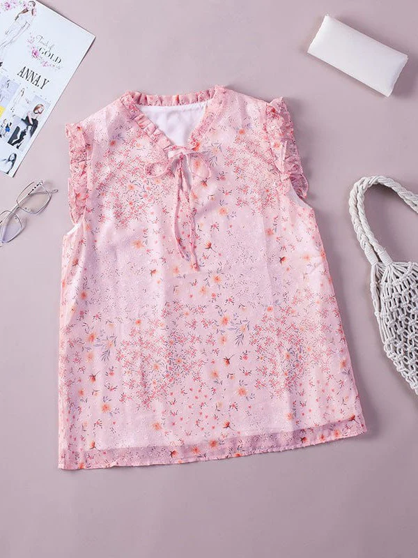 Bohemian Loose-Fit Floral Print V-Neck Pullover Vest For Women