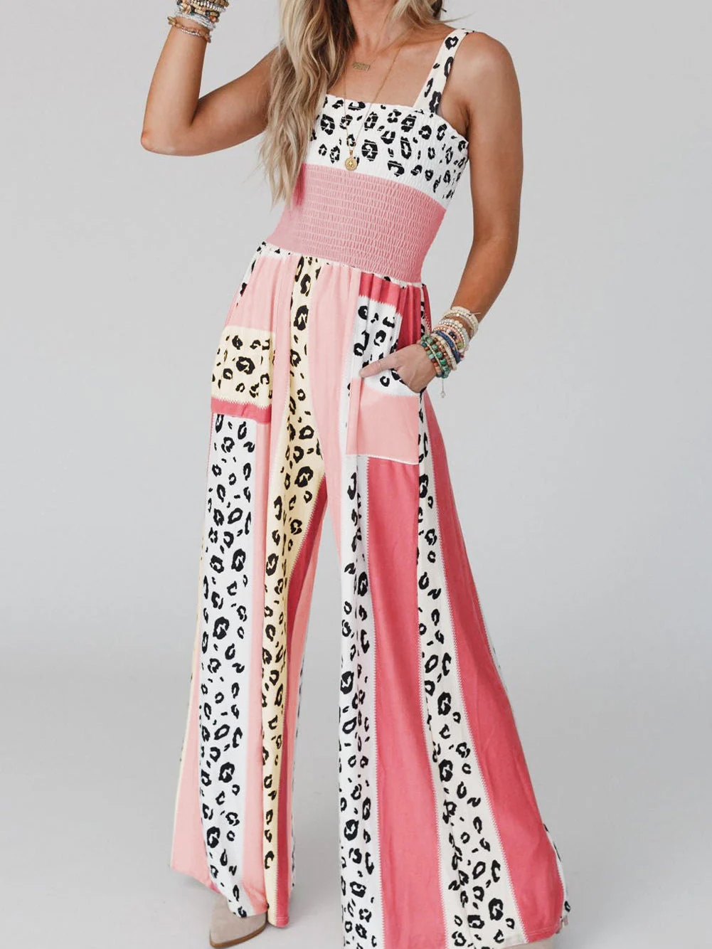 Casual And Trendy Slim Halter Print Set